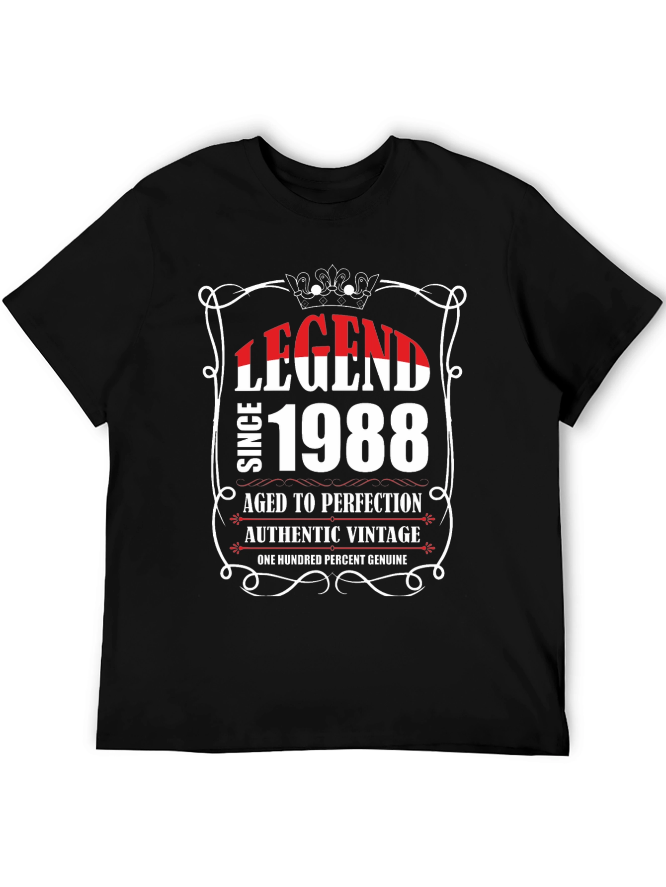 Black Legend Since 1988 Vintage Graphic T-Shirt view 5
