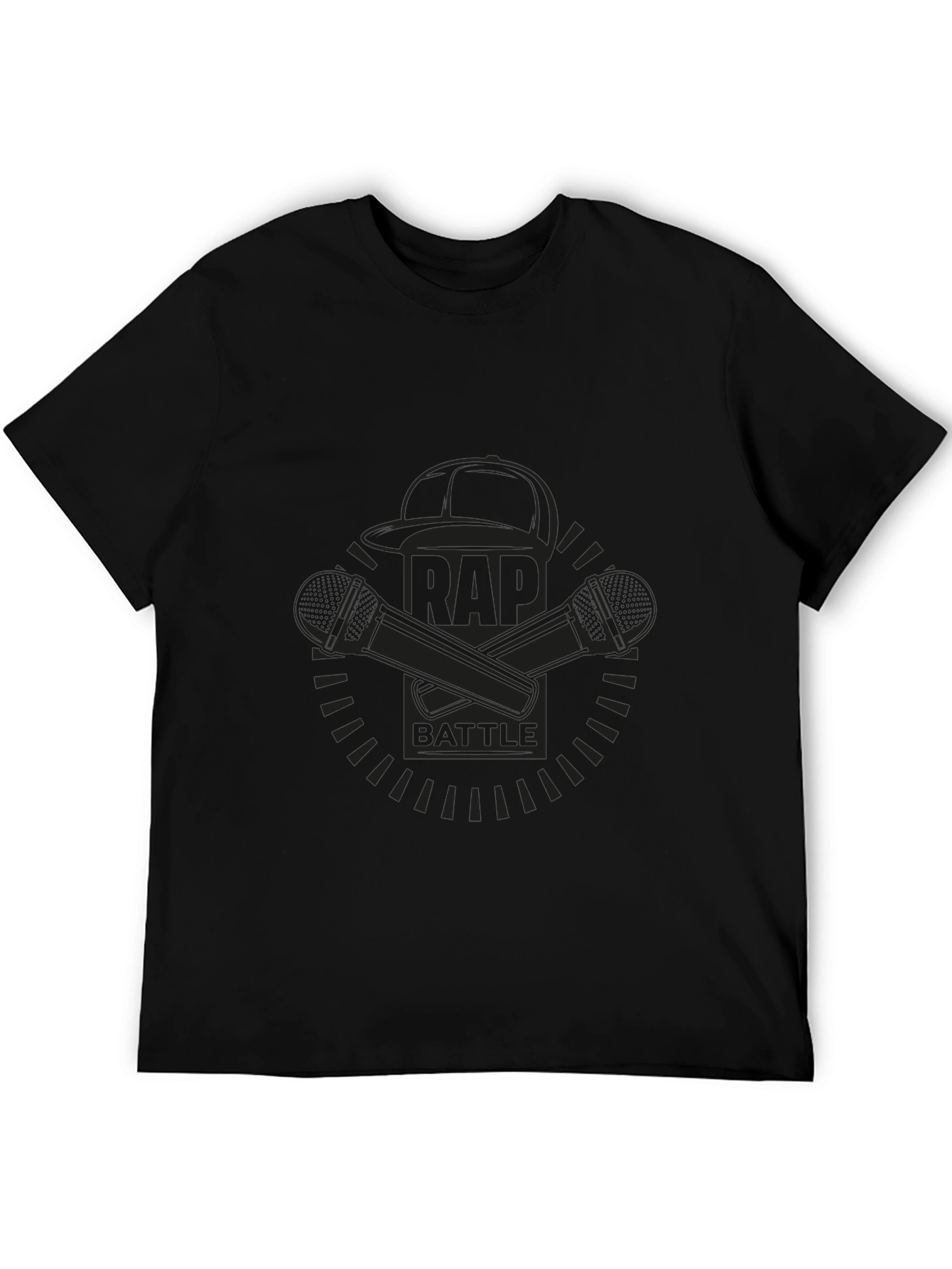 Black Rap Battle Graphic T-Shirt - Black view 5