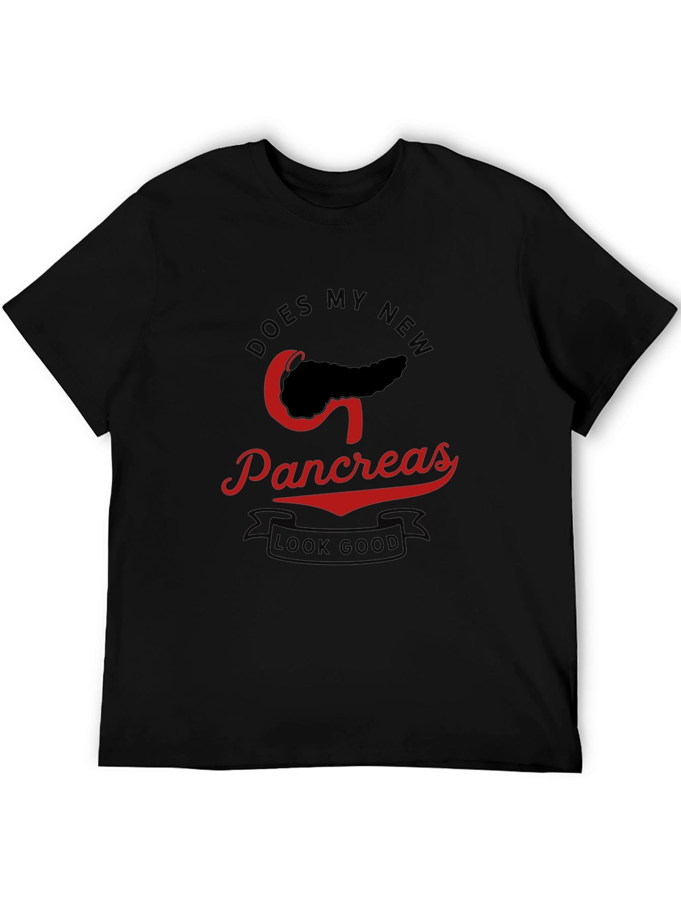 Black Funny Pancreas Transplant T-Shirt view 5