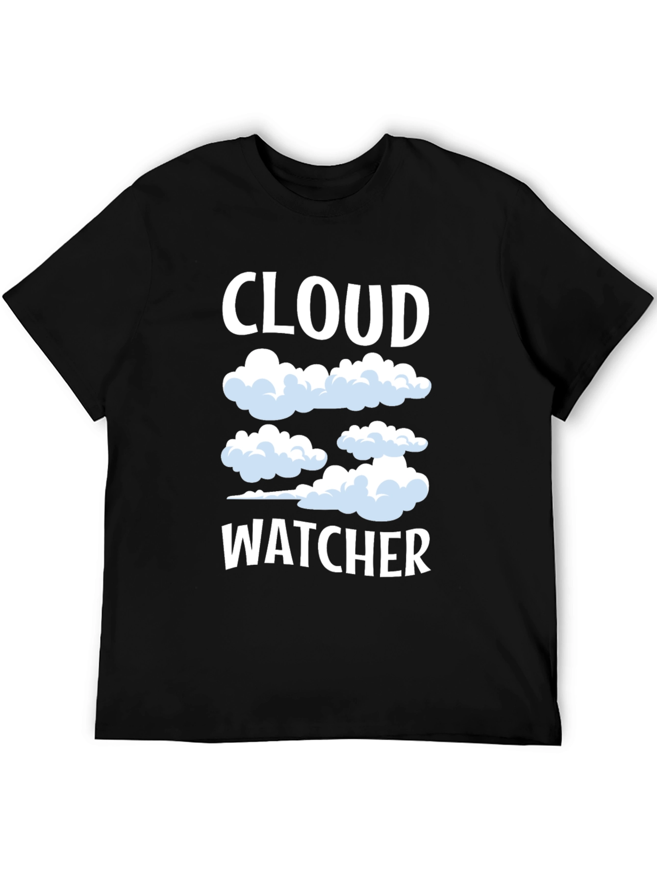 Black Cloud Watcher Graphic Tee - Sky Gazing T-Shirt view 5