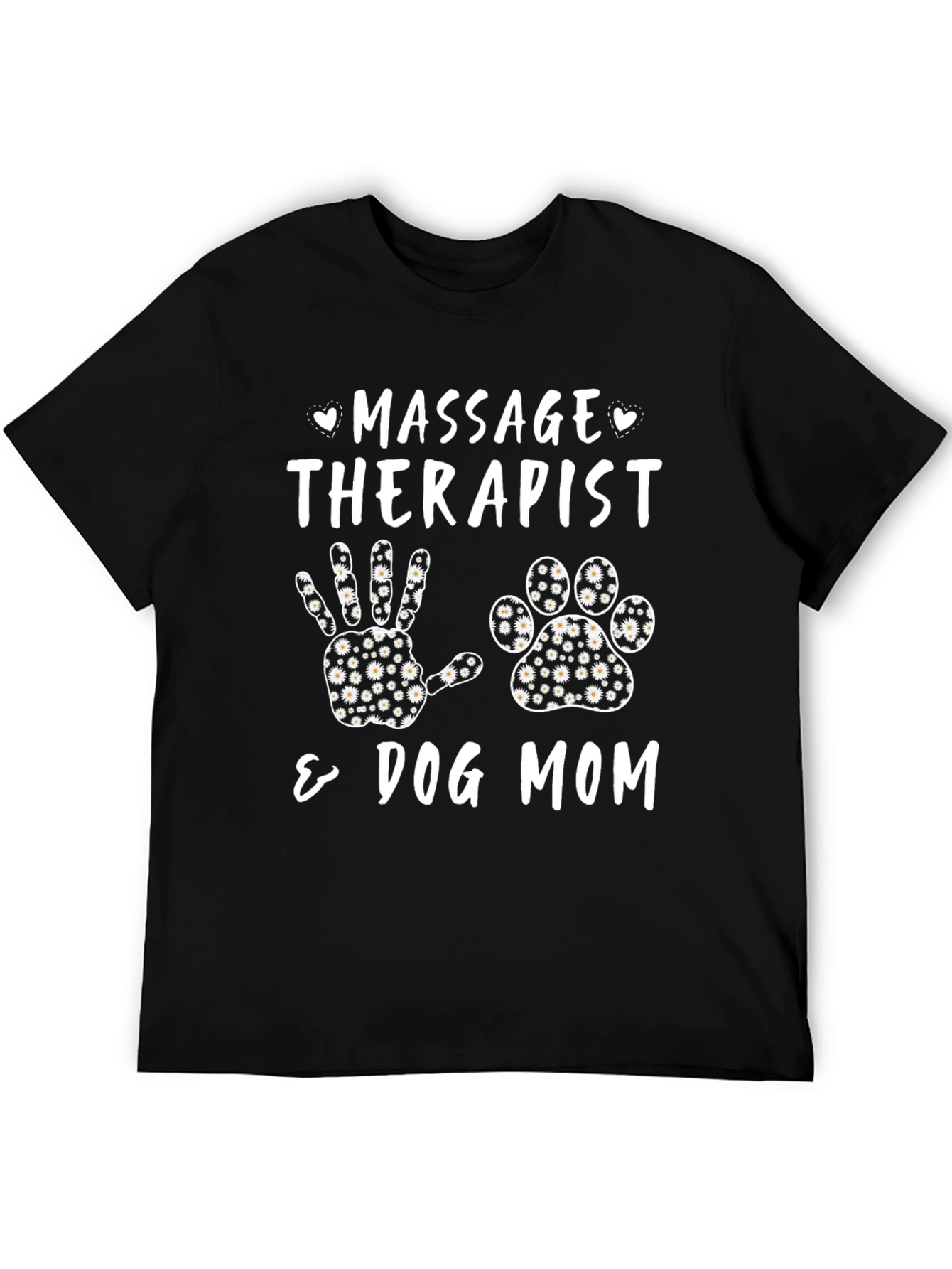 Black Massage Therapist & Dog Mom Graphic Tee view 5