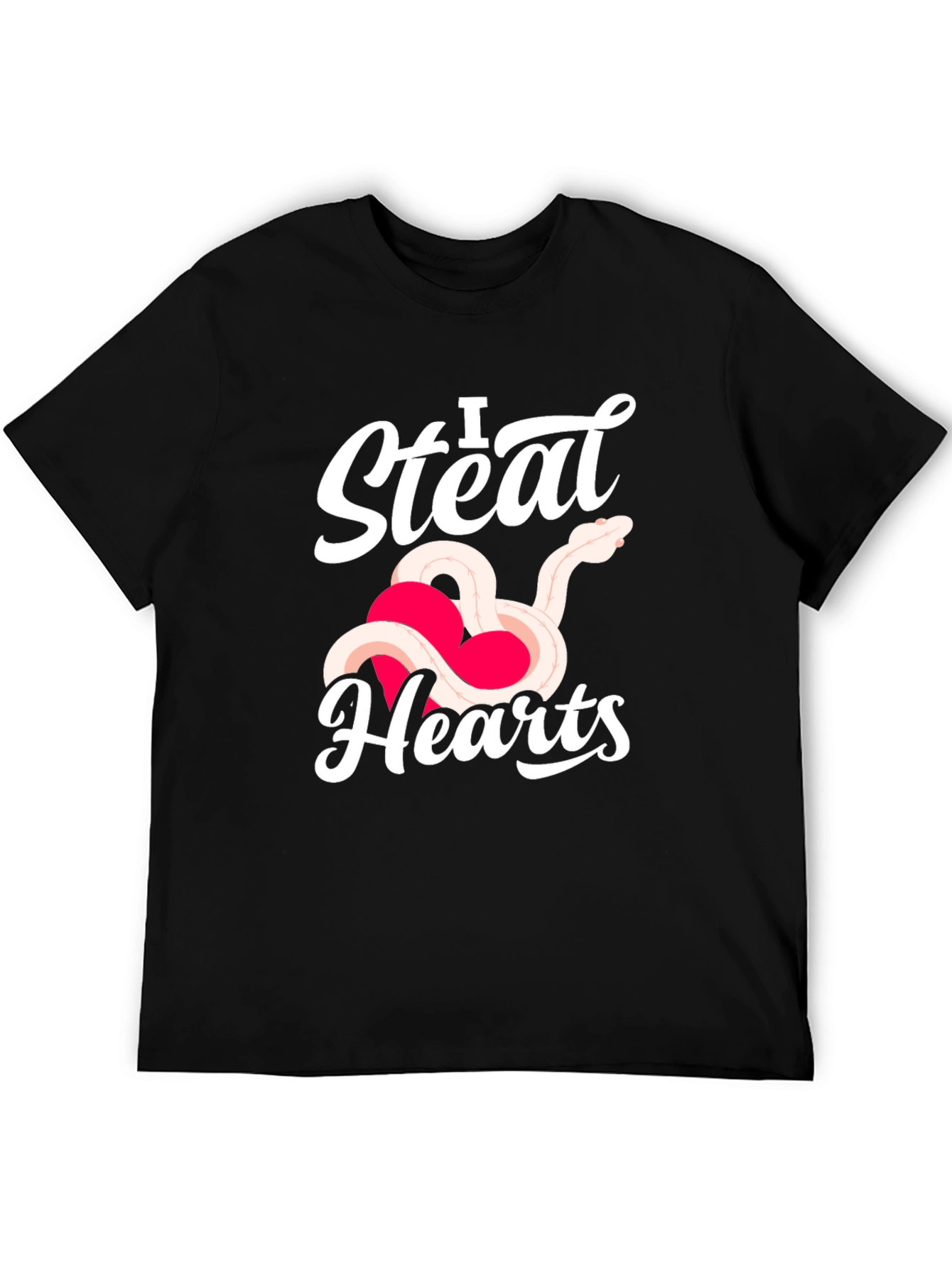 Black I Steal Hearts Snake Graphic Tee view 5