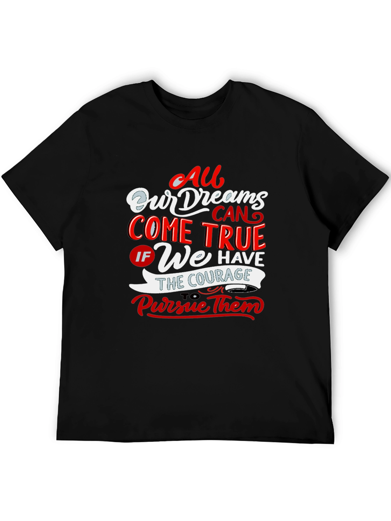 Black Inspirational All Dreams T-Shirt view 5