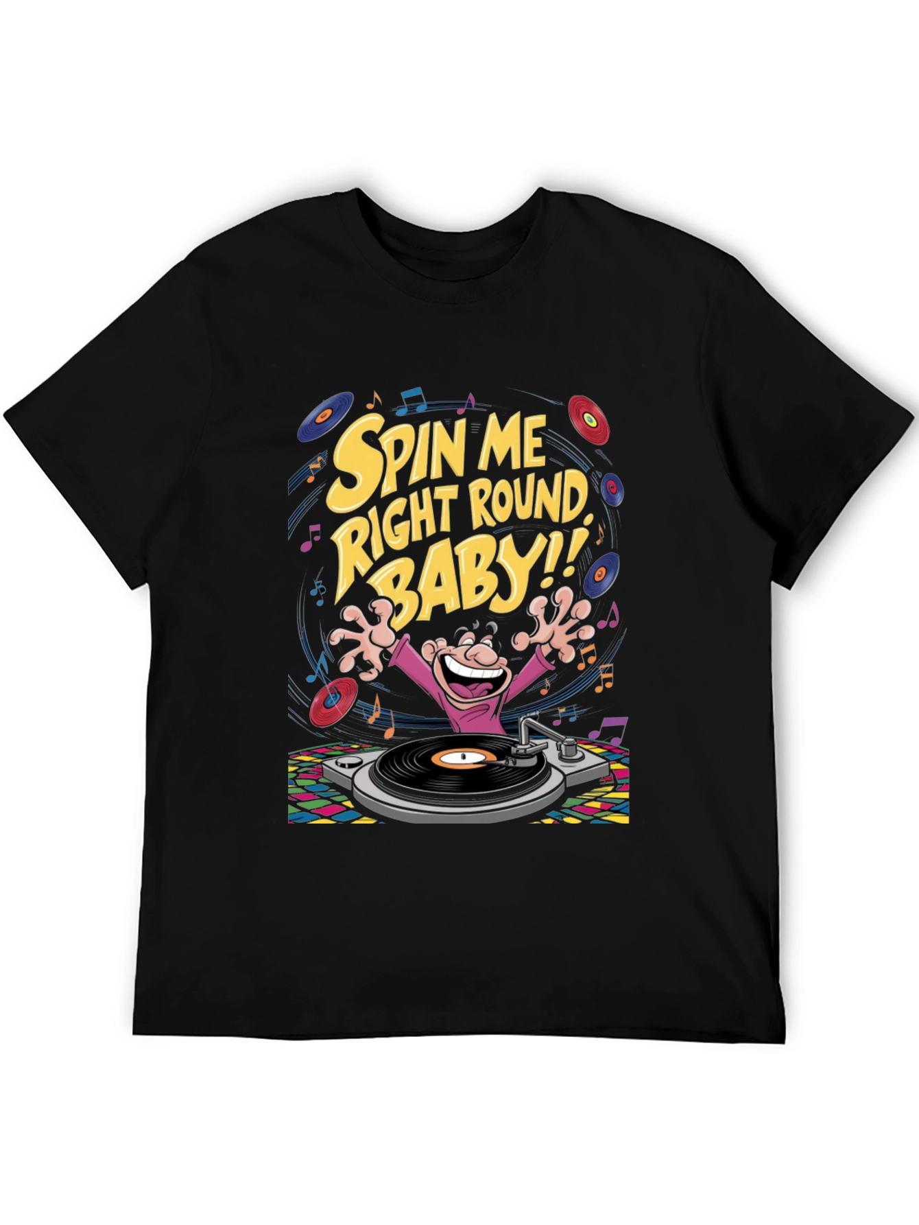 Black Spin Me Right Round T-Shirt view 5