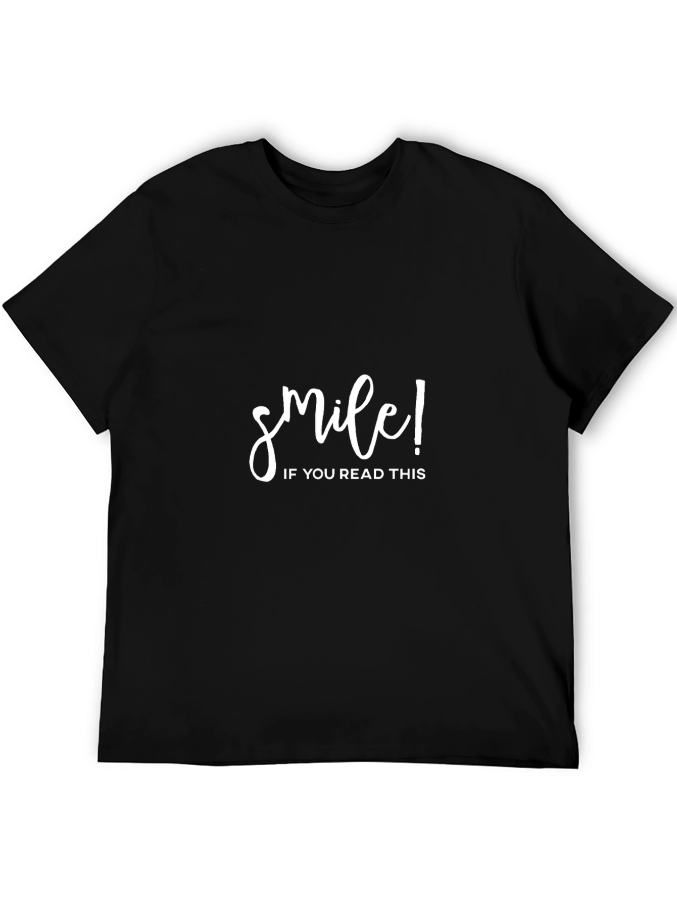 Black Smile If You Read This - Graphic T-Shirt view 5