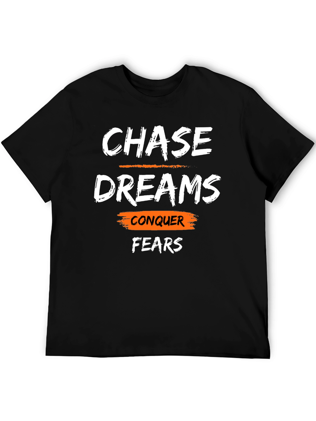 Black Chase Dreams Conquer Fears Graphic T-Shirt view 5