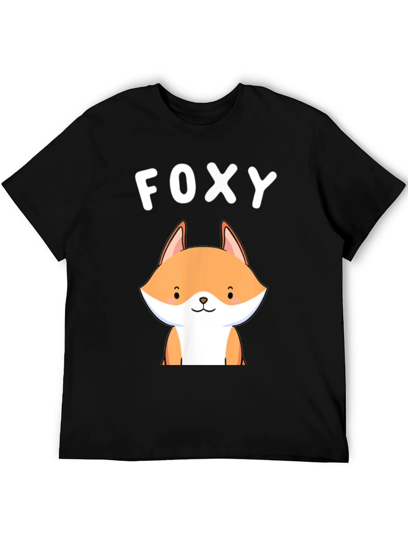Black Foxy Graphic Tee - Cute Fox Design view 5