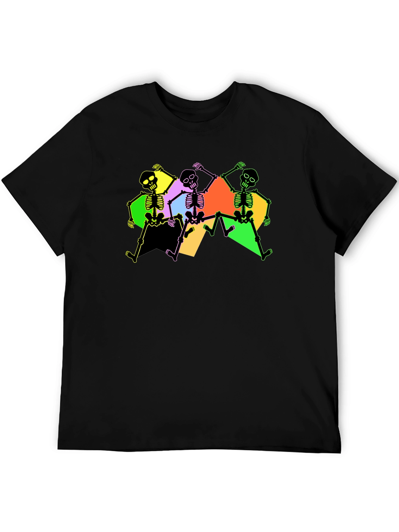 Dancing Skeletons Graphic Tee - Black - 5