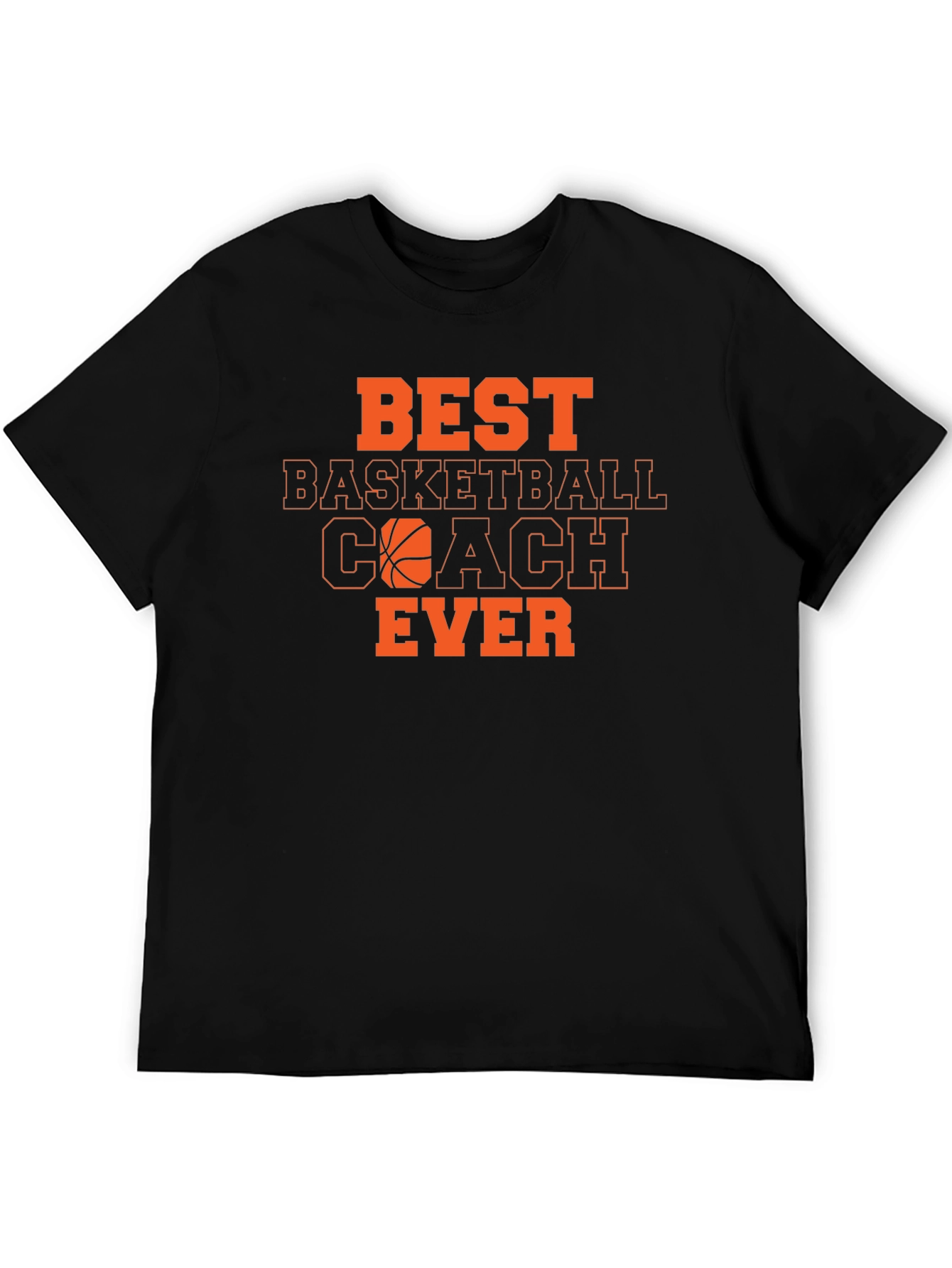 Black Best Basketball Coach Ever Black Graphic Tee view 5