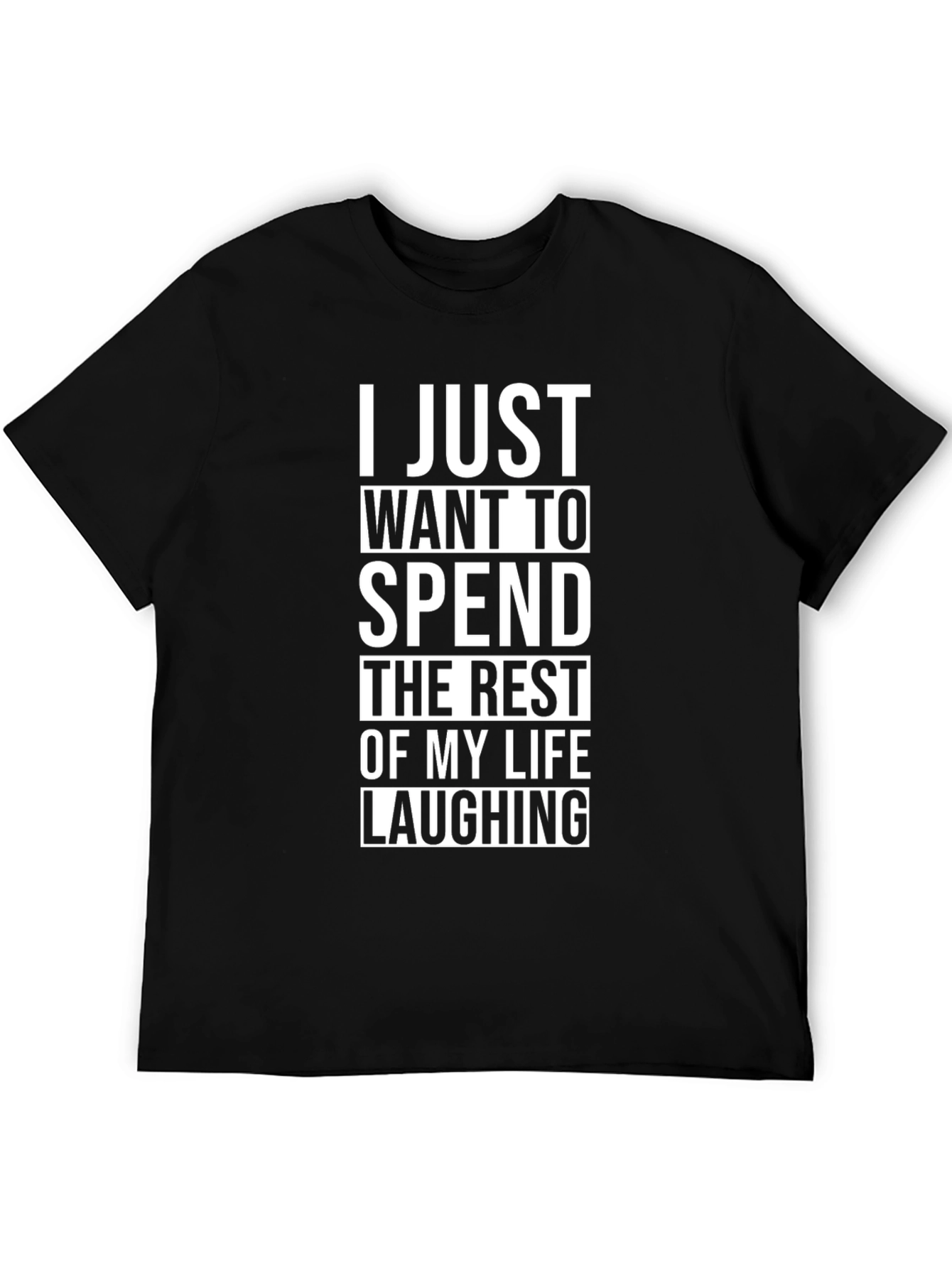 Black Laughing Life Graphic Tee - Soft Cotton Blend view 5