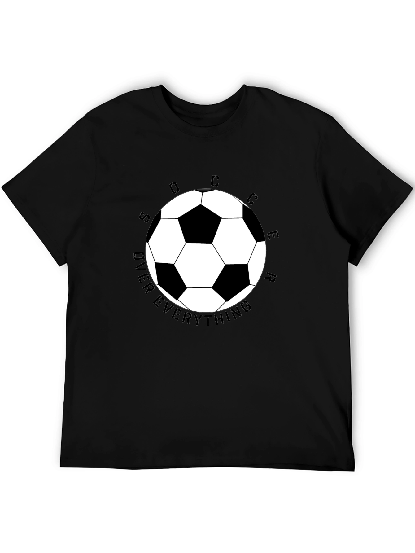 Black Soccer Over Everything Graphic Tee view 5
