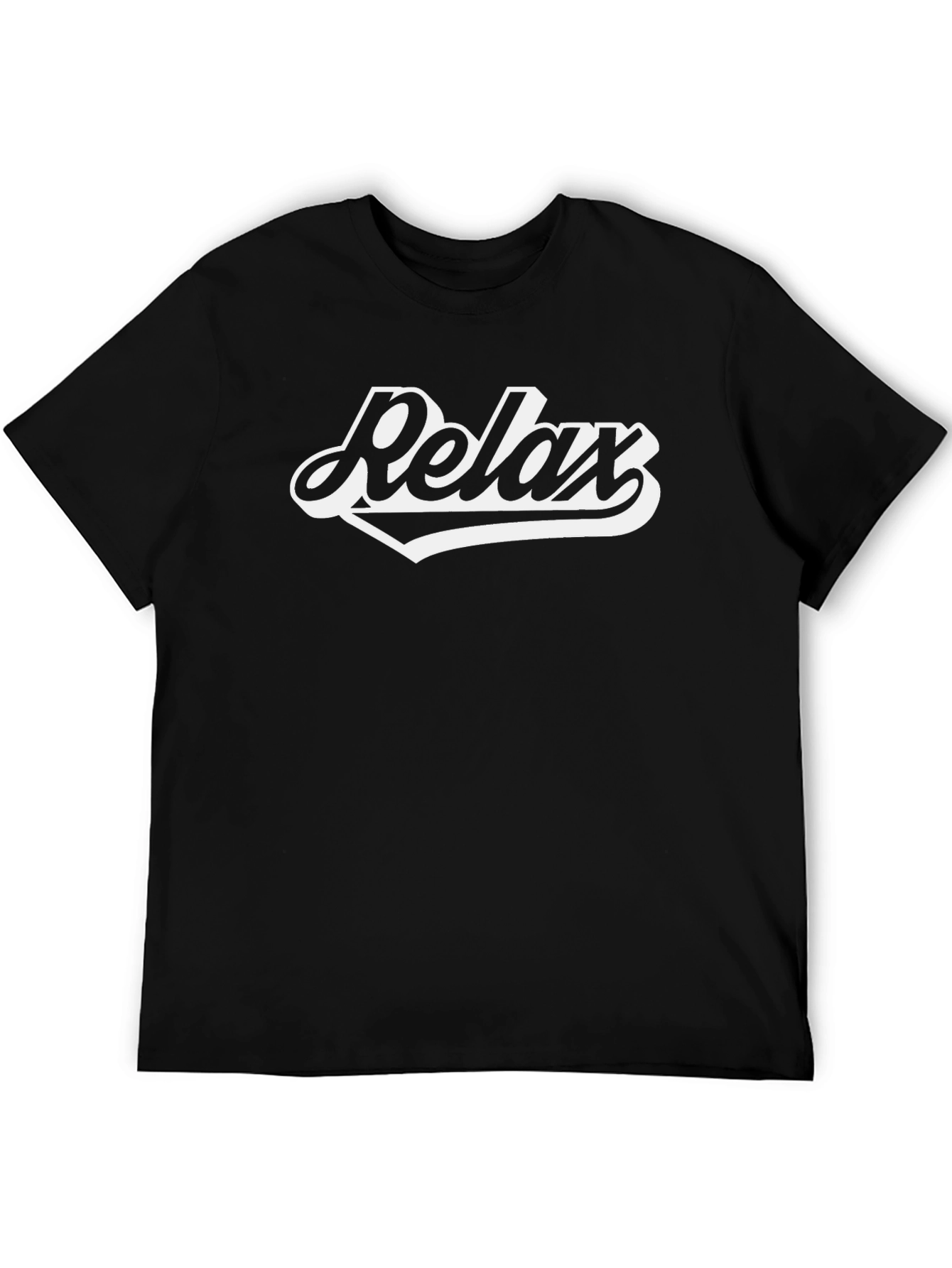 Black Relax Graphic T-Shirt - Black, Casual Comfort view 5