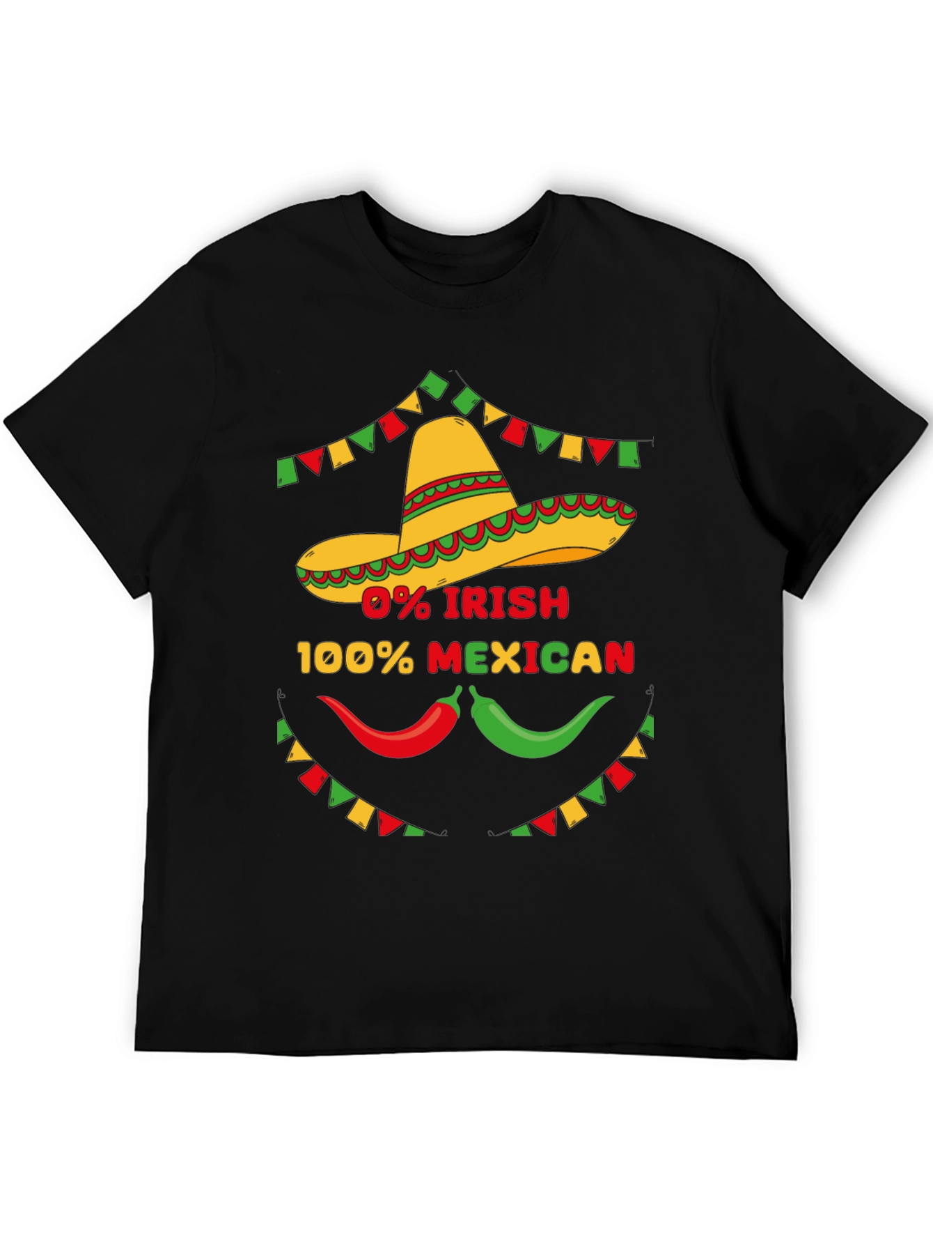 Funny 0% Irish 100% Mexican Graphic Tee - 5