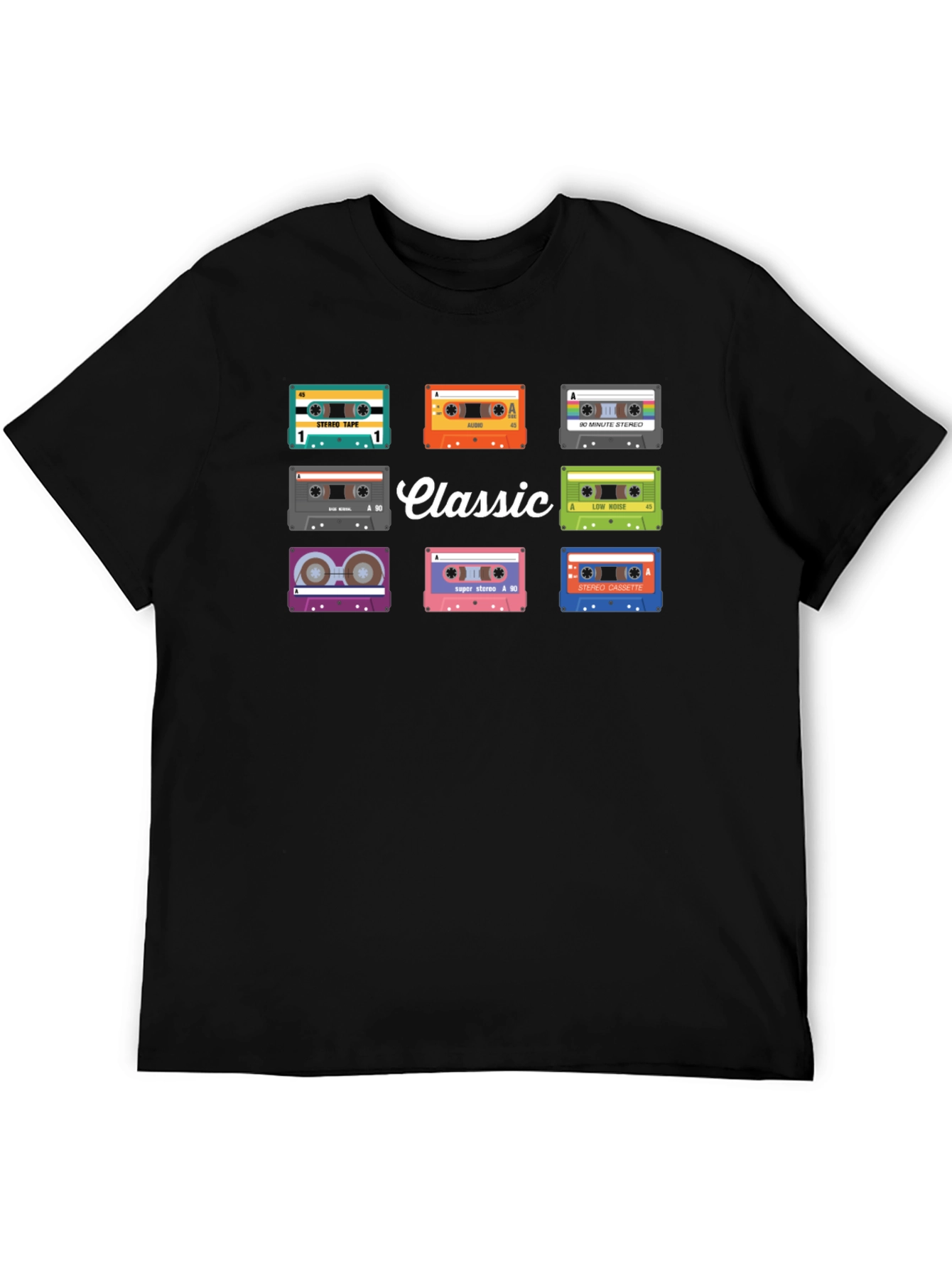 Black Classic Cassette Tape Graphic Tee view 5