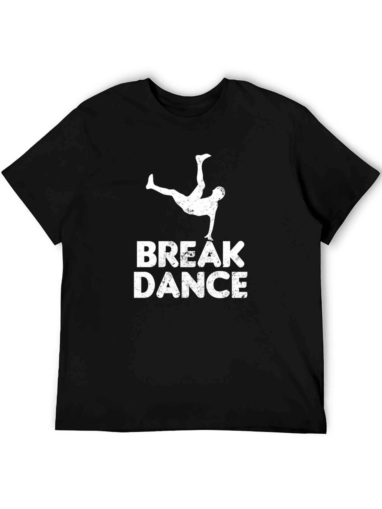 Black Break Dance Graphic T-Shirt - Black Cotton Tee view 5
