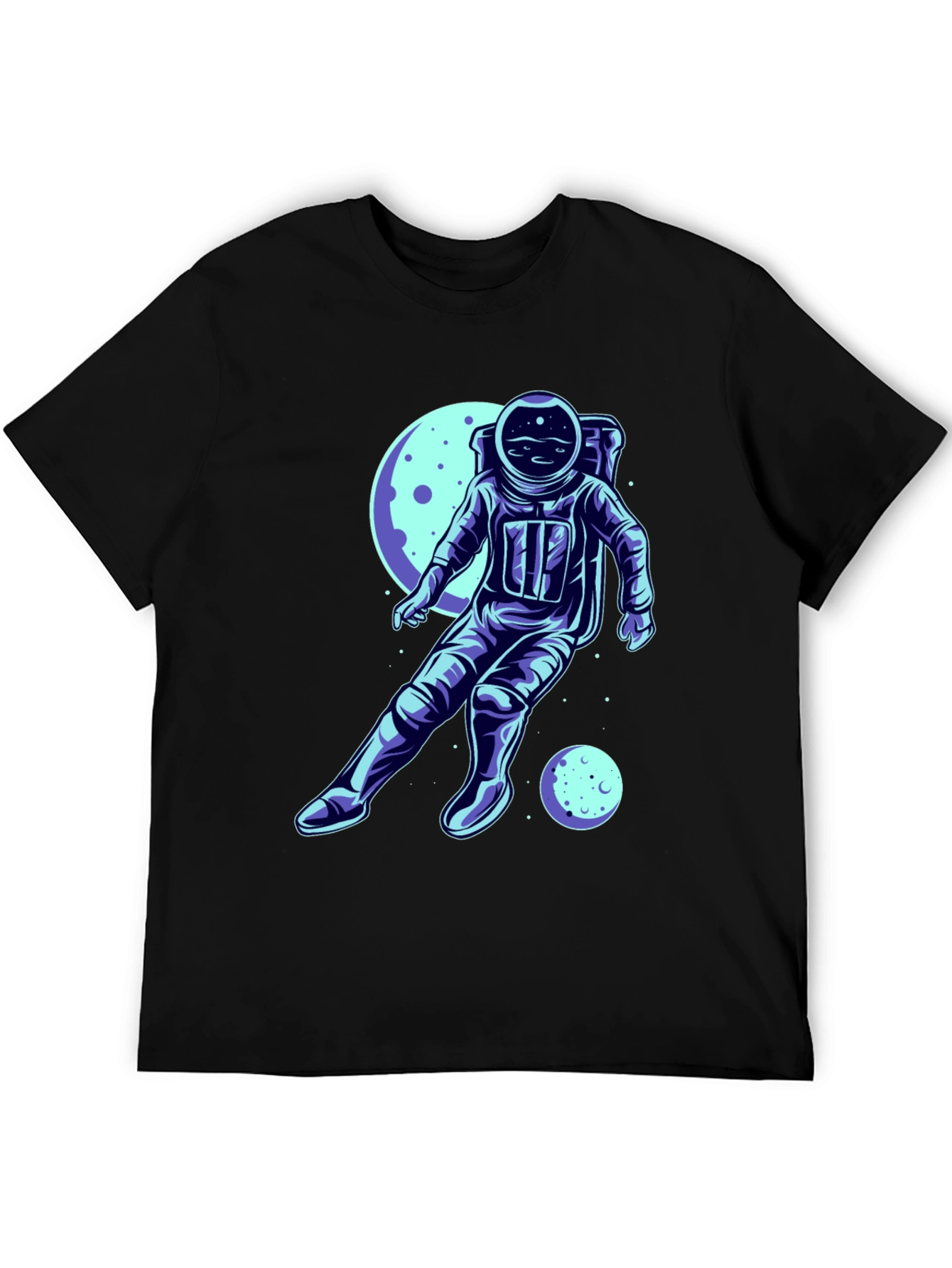 Black Astronaut Graphic Tee - Space Adventure Shirt view 5