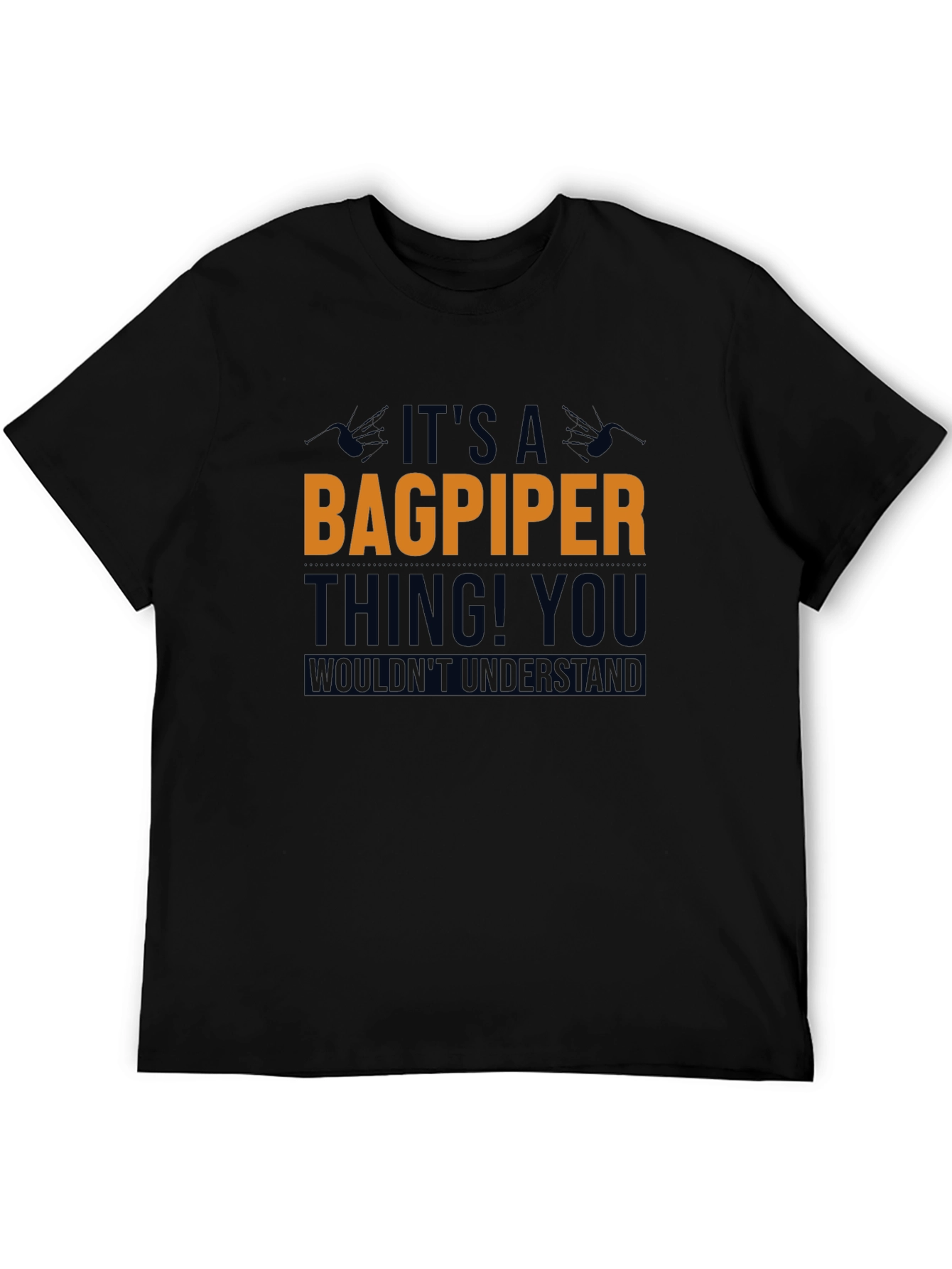 Black It's a Bagpiper Thing T-Shirt - Black view 5