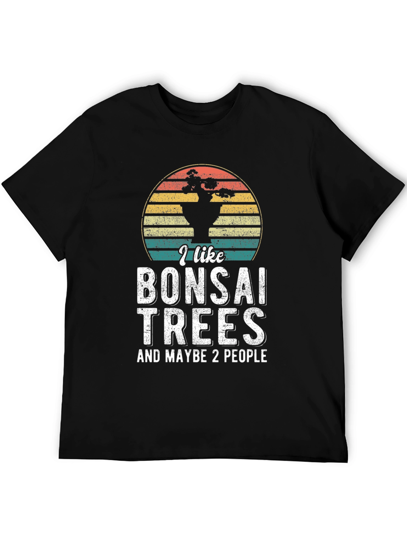 Black Bonsai Tree Lover T-Shirt - I Like Bonsai Trees & Maybe 2 People view 5