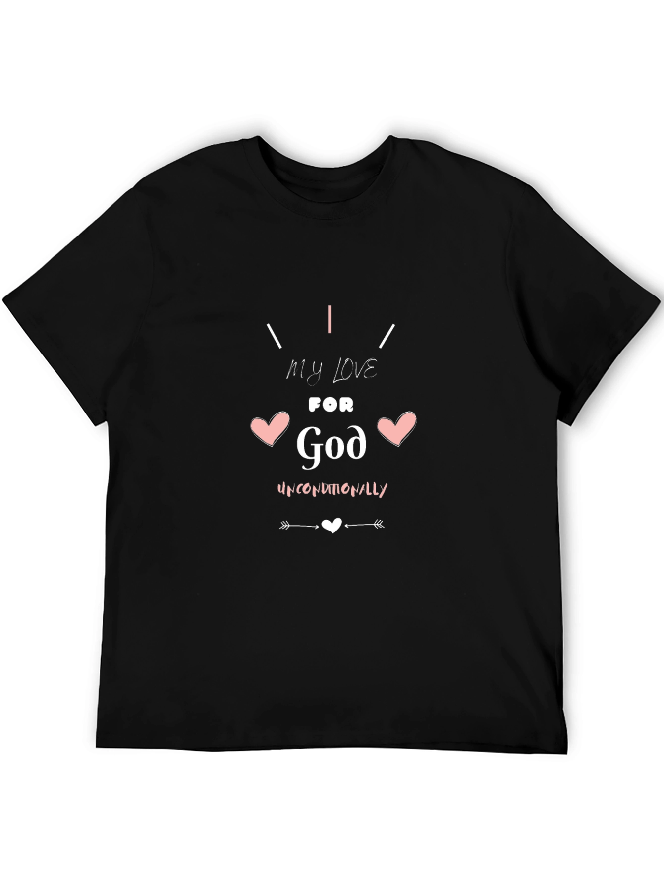 Black My Love For God T-Shirt view 5