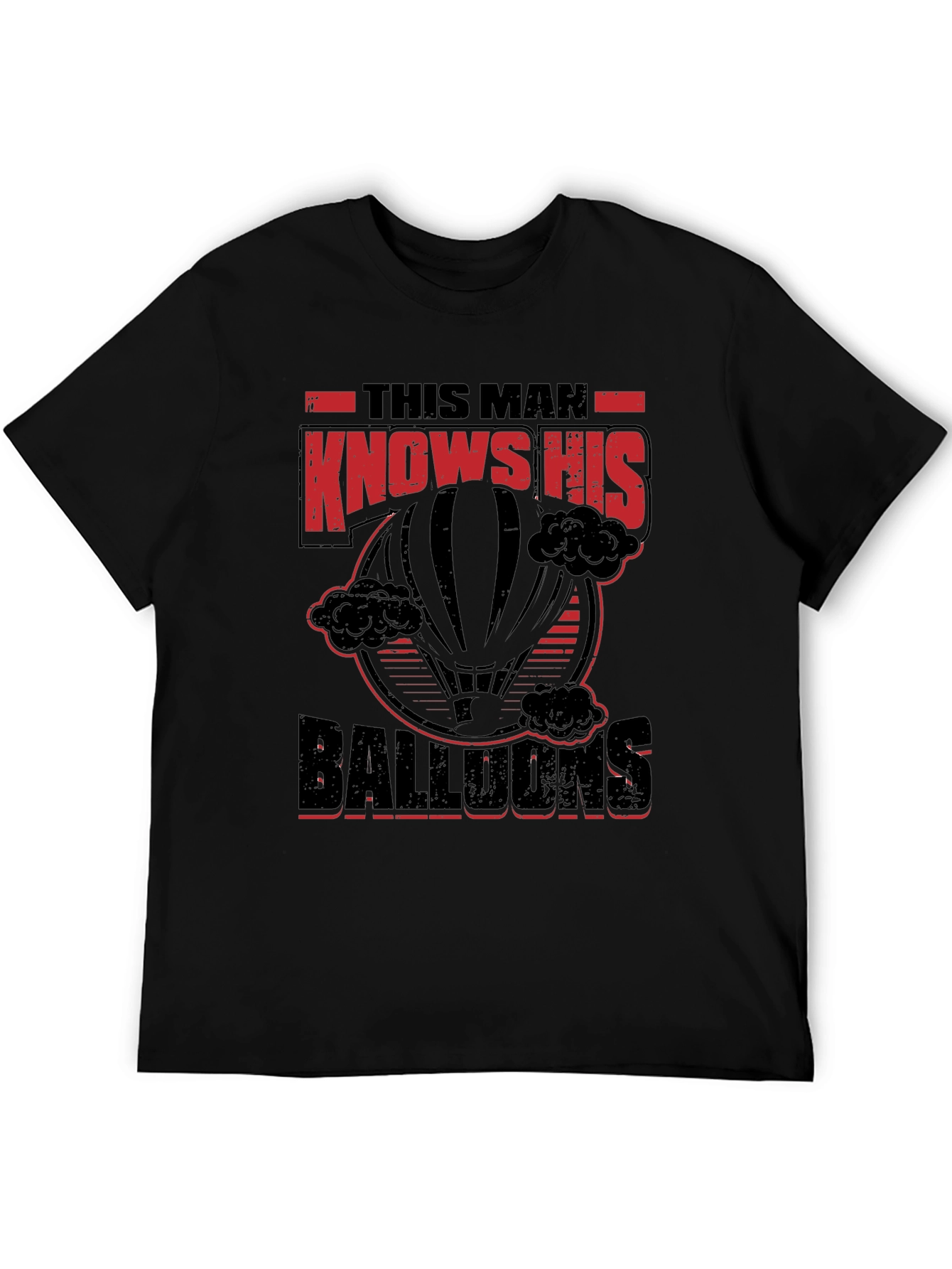 Black This Man Knows His Balloons Graphic T-Shirt view 5