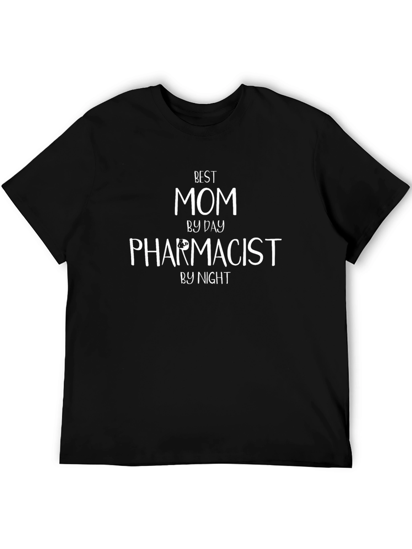 Black Best Mom Pharmacist T-Shirt - Funny Women's Tee view 5