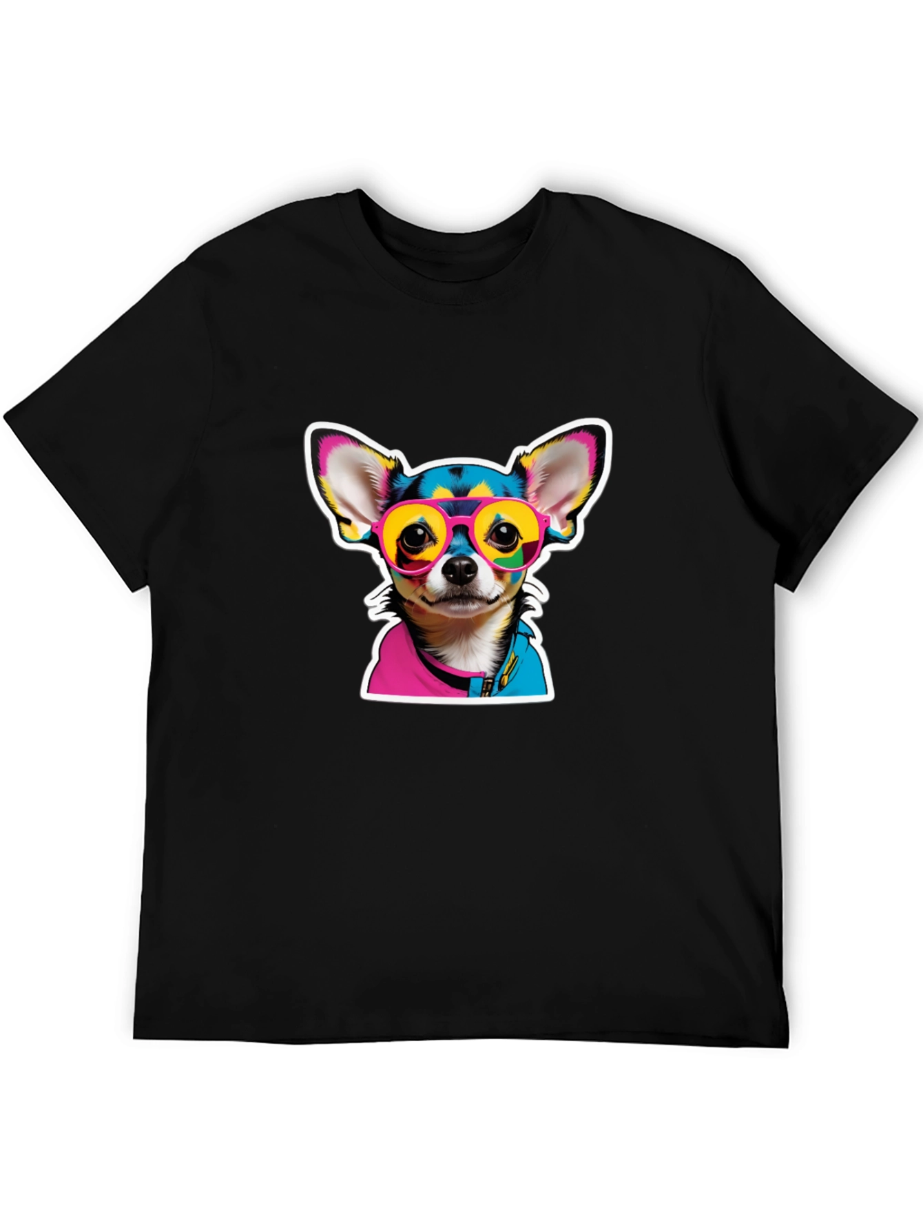 Black Cool Chihuahua Graphic Tee - Stylish Dog Lover Shirt view 5