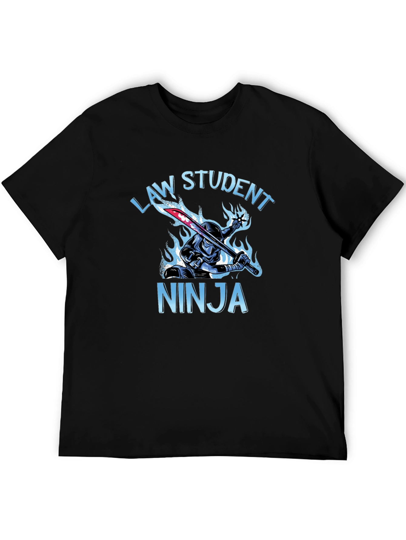 Black Law Student Ninja Graphic T-Shirt view 5