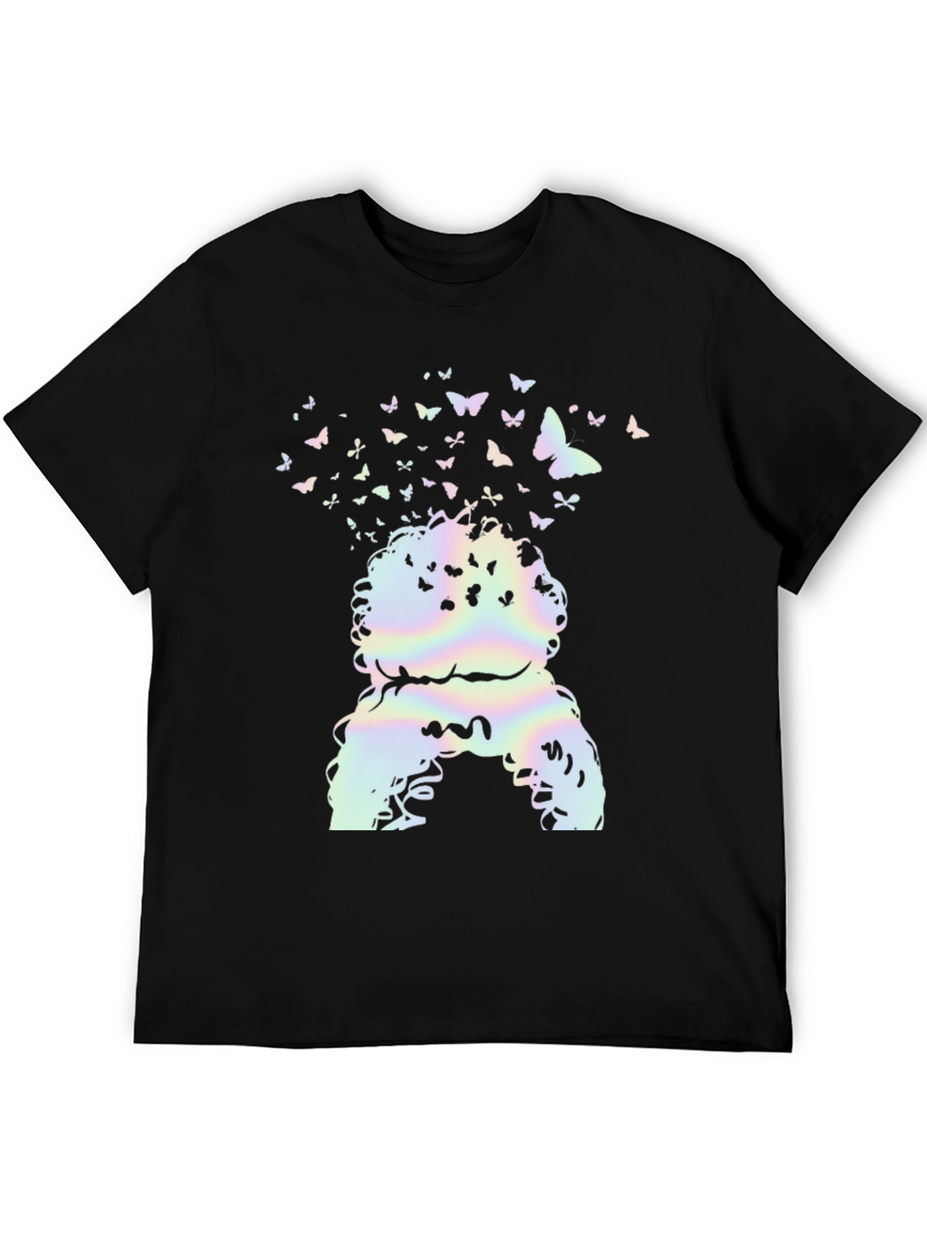Black Butterfly Afro T-Shirt view 5