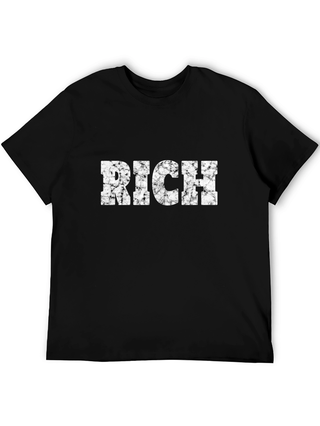 Black Rich Graphic Tee - Black Casual T-Shirt view 5