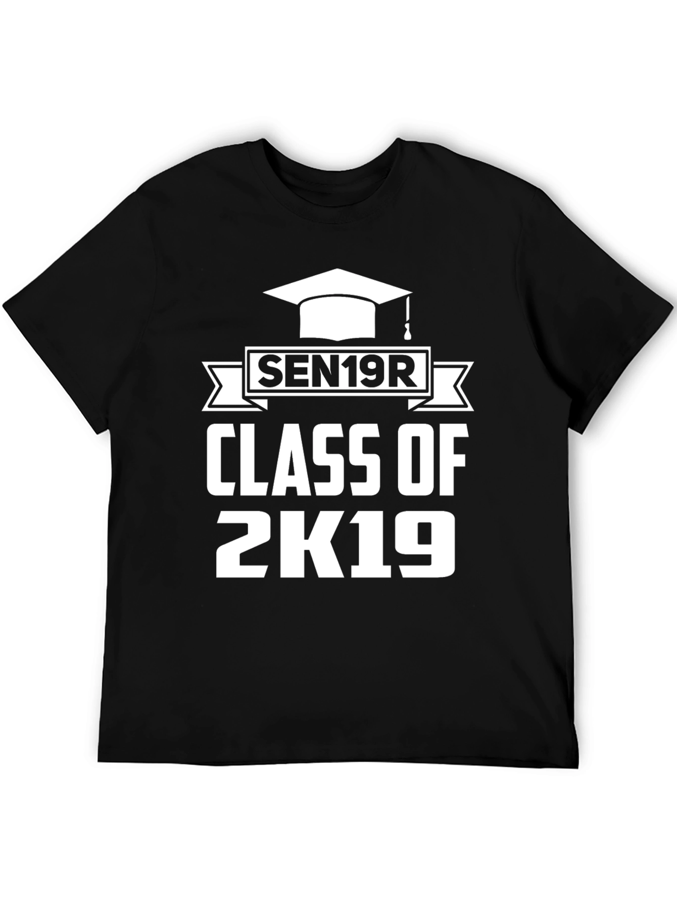 Black Senior Class of 2K19 Graduation T-Shirt view 5