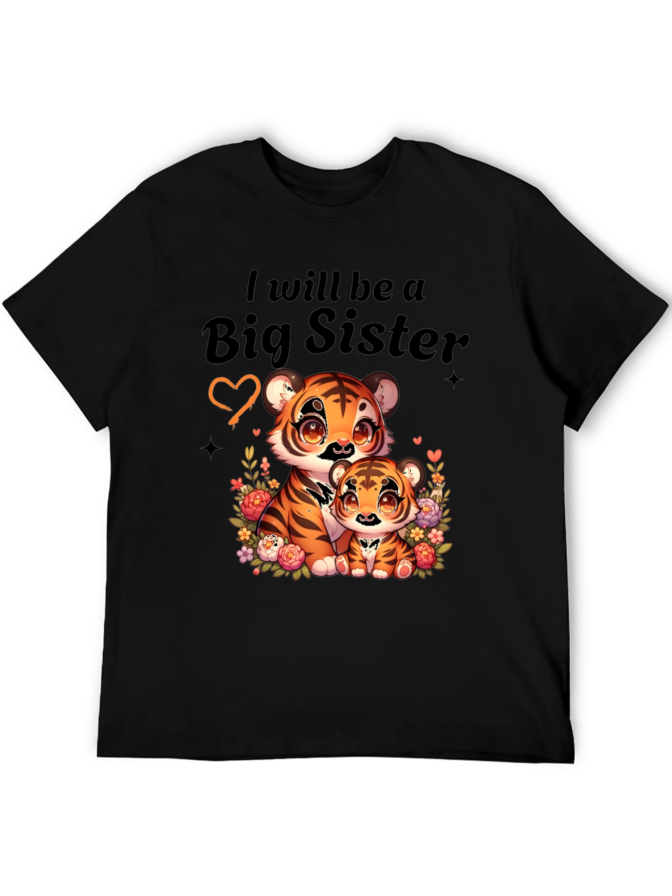 Black Big Sister Tiger Tee view 5