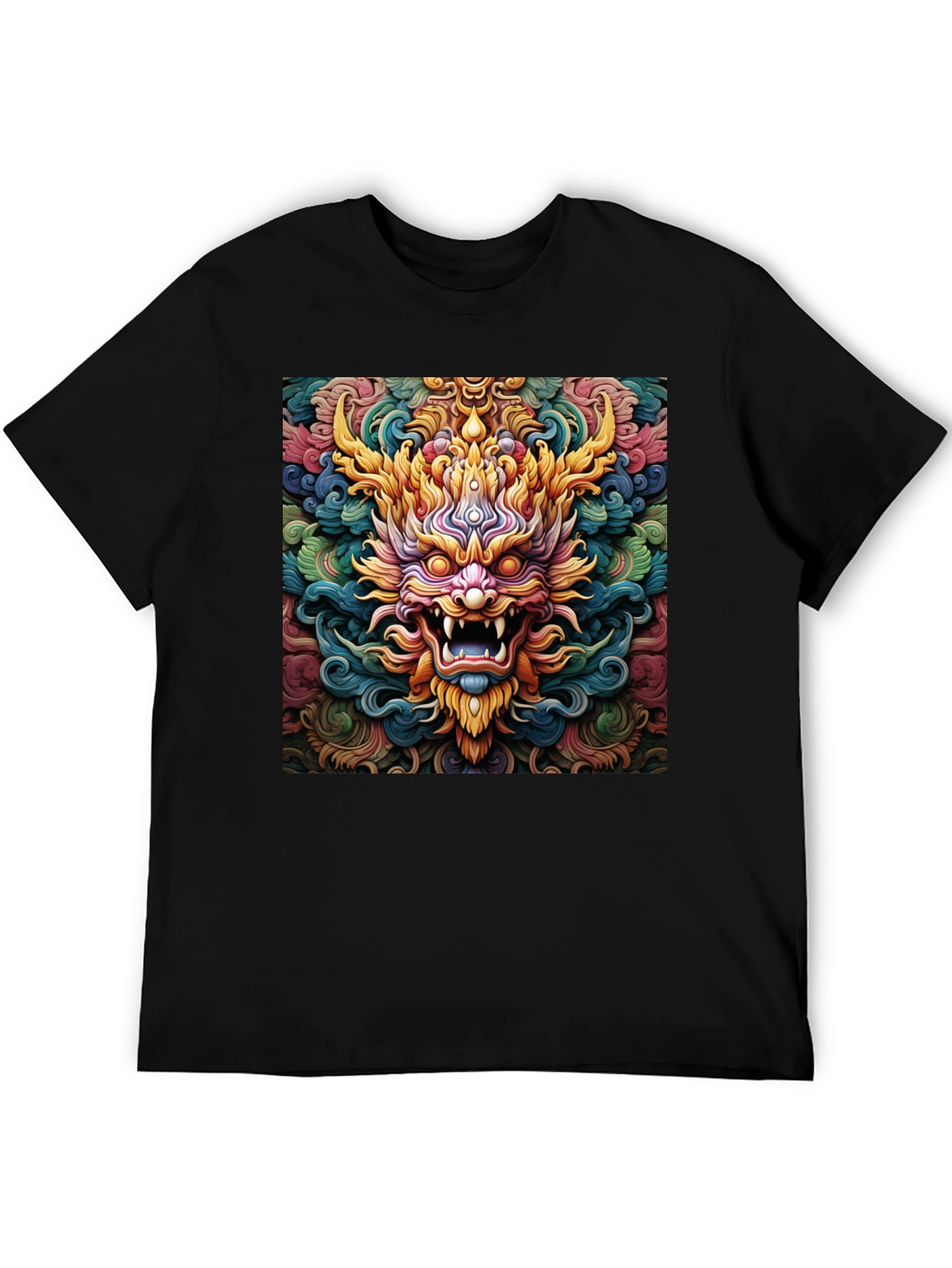 Black Dragon Graphic Tee - Unique Colorful Design view 5