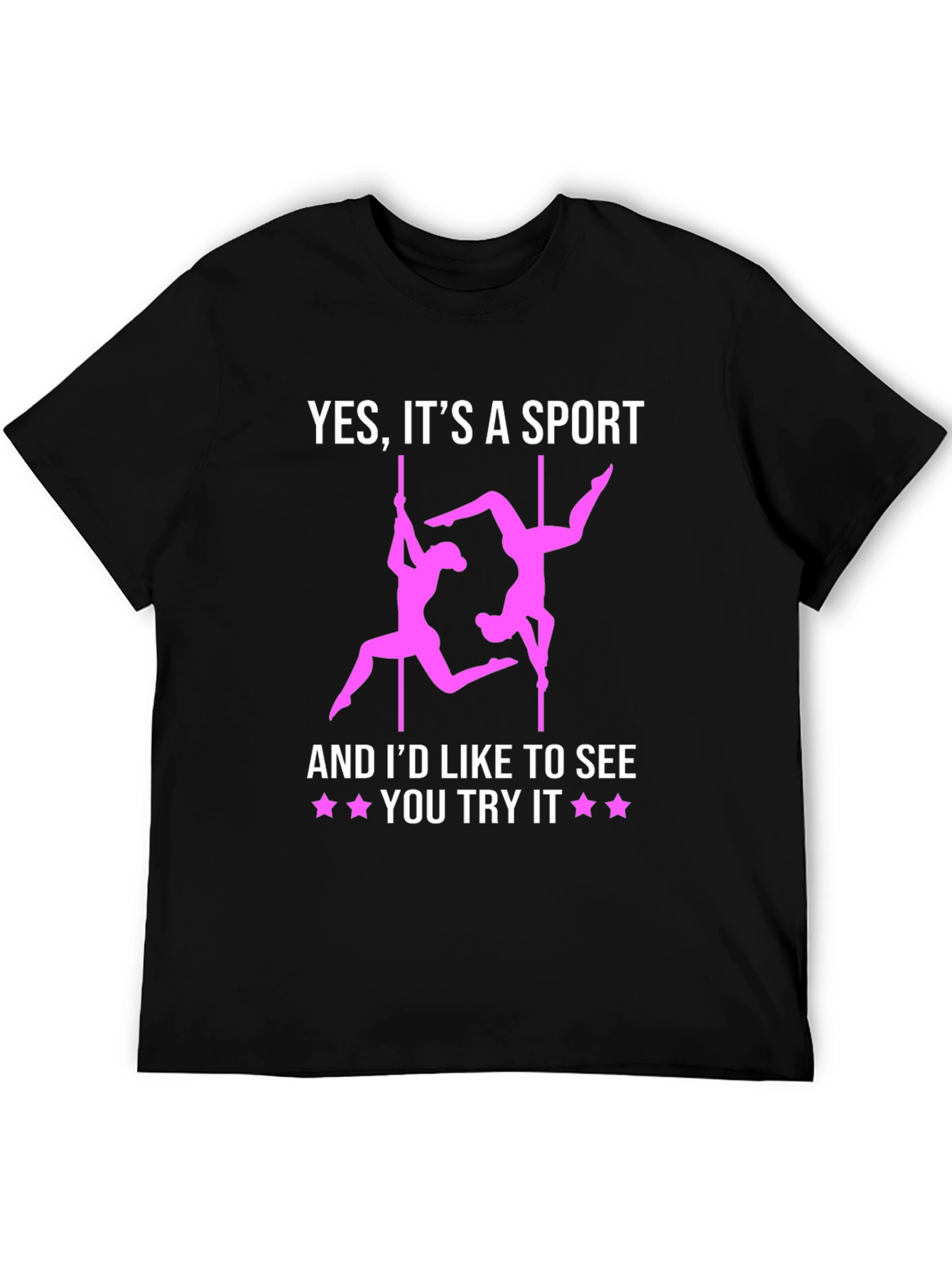 Black Pole Dancing Sport T-Shirt - Funny Athletic Apparel view 5