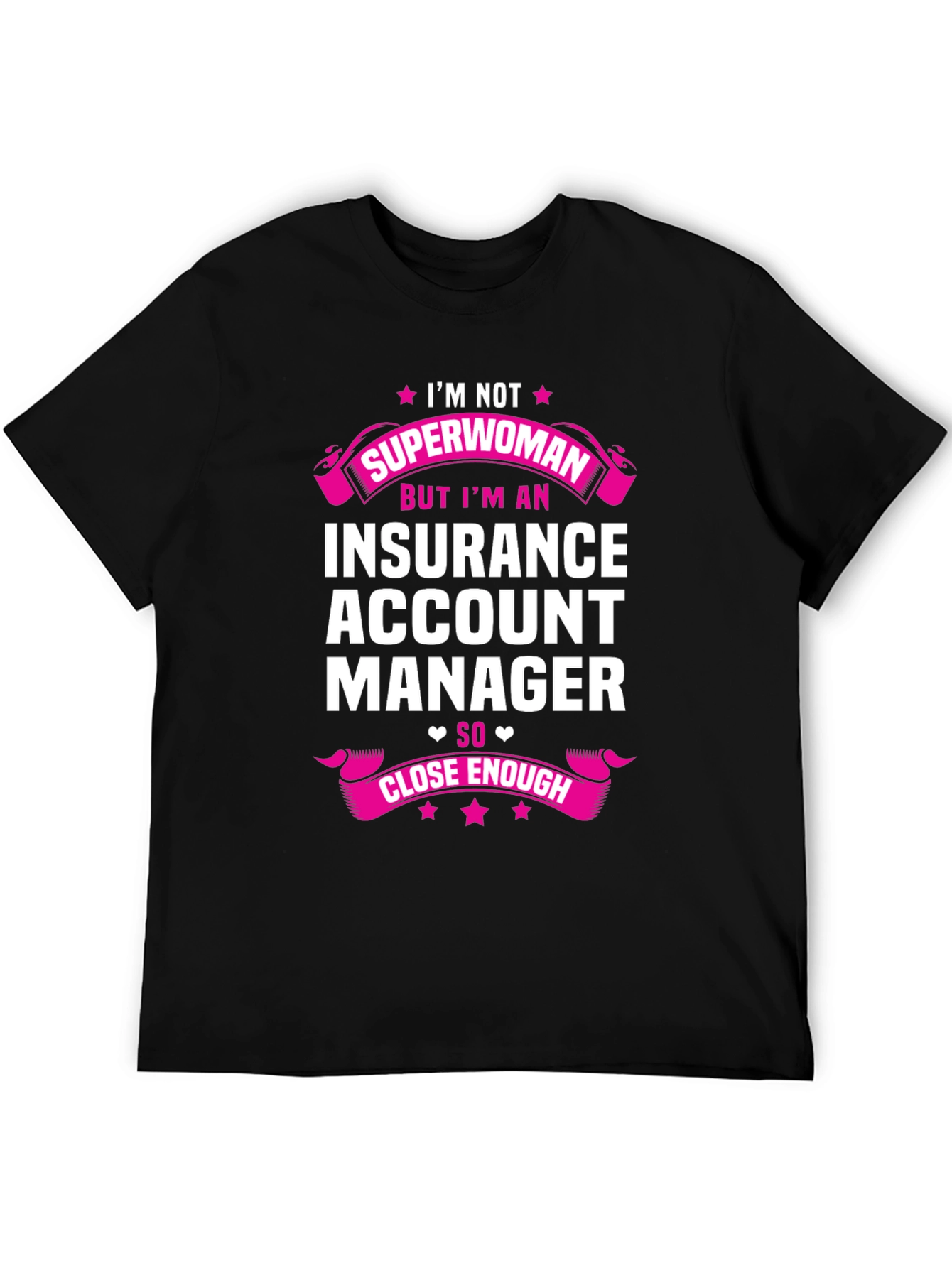 Black Insurance Account Manager Superwoman T-Shirt view 5