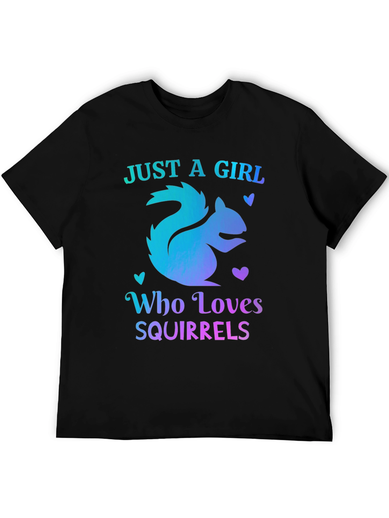 Black Girl Who Loves Squirrels T-Shirt view 5