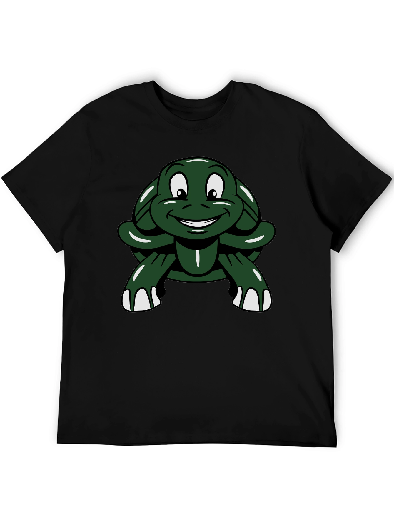 Black Turtle Graphic Tee - Black Cotton T-Shirt view 5