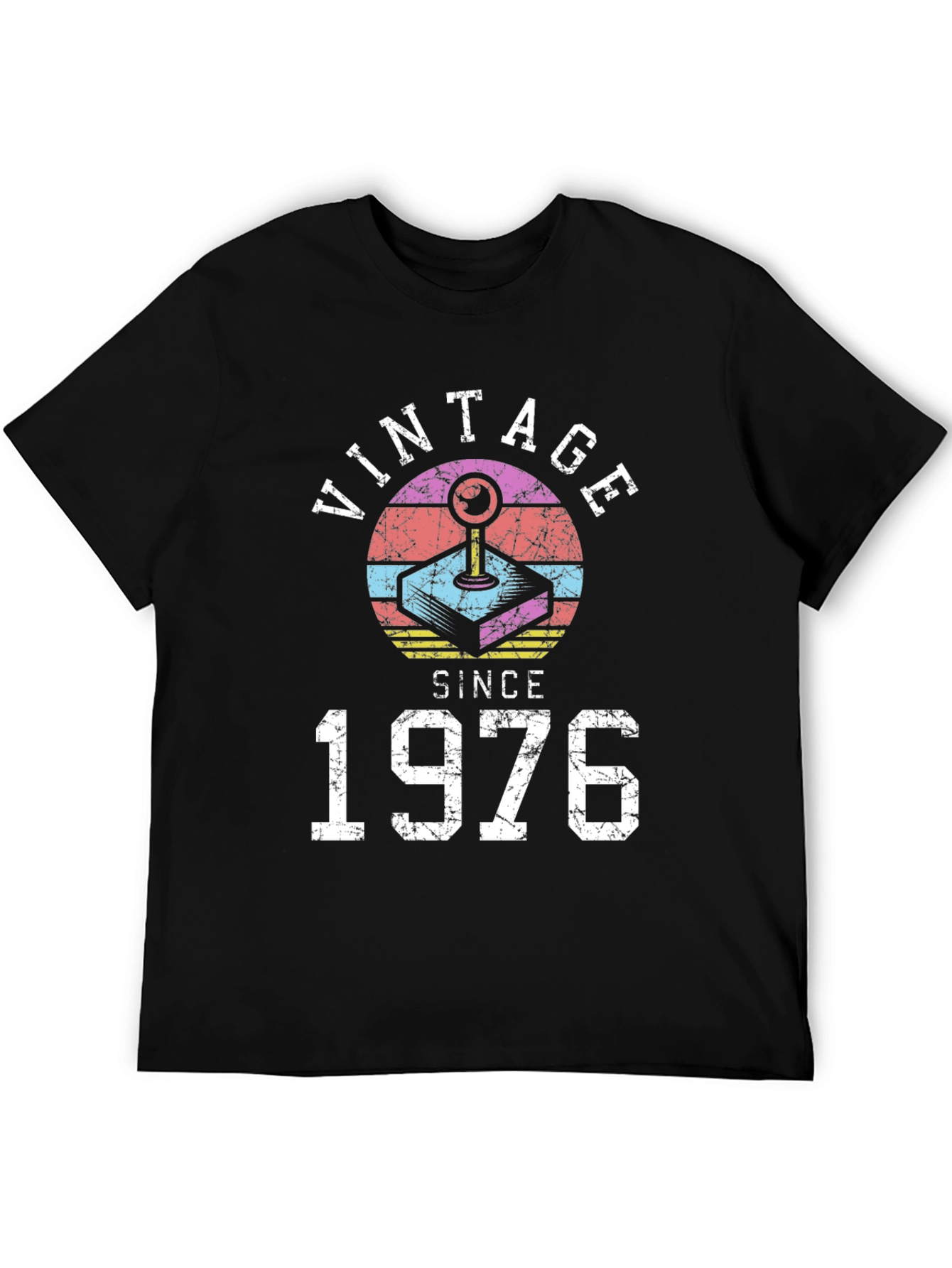 Black Vintage 1976 Gamer T-Shirt view 5