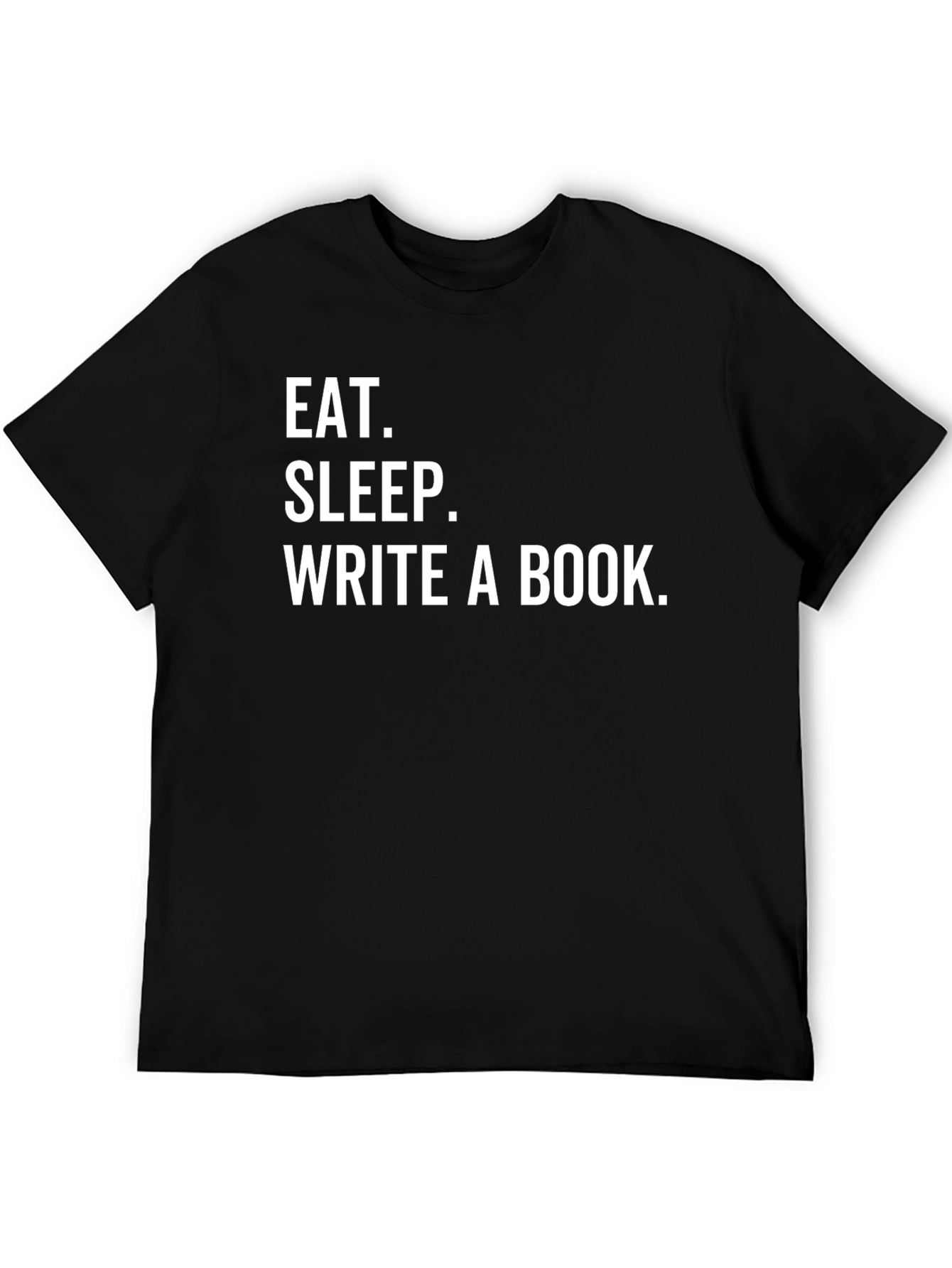 Black Eat Sleep Write a Book Black T-Shirt view 5