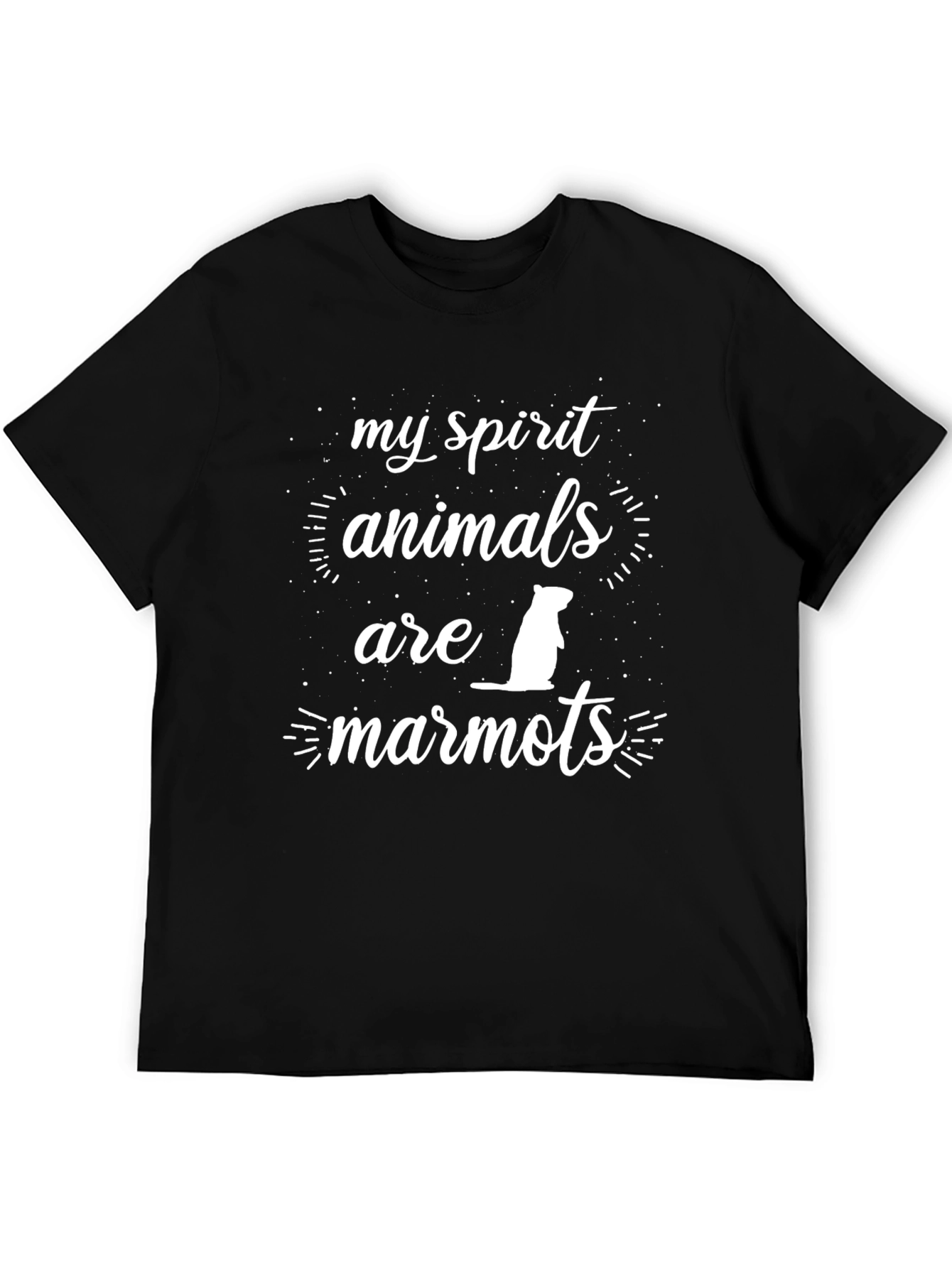 Black My Spirit Animals Are Marmots T-Shirt view 5