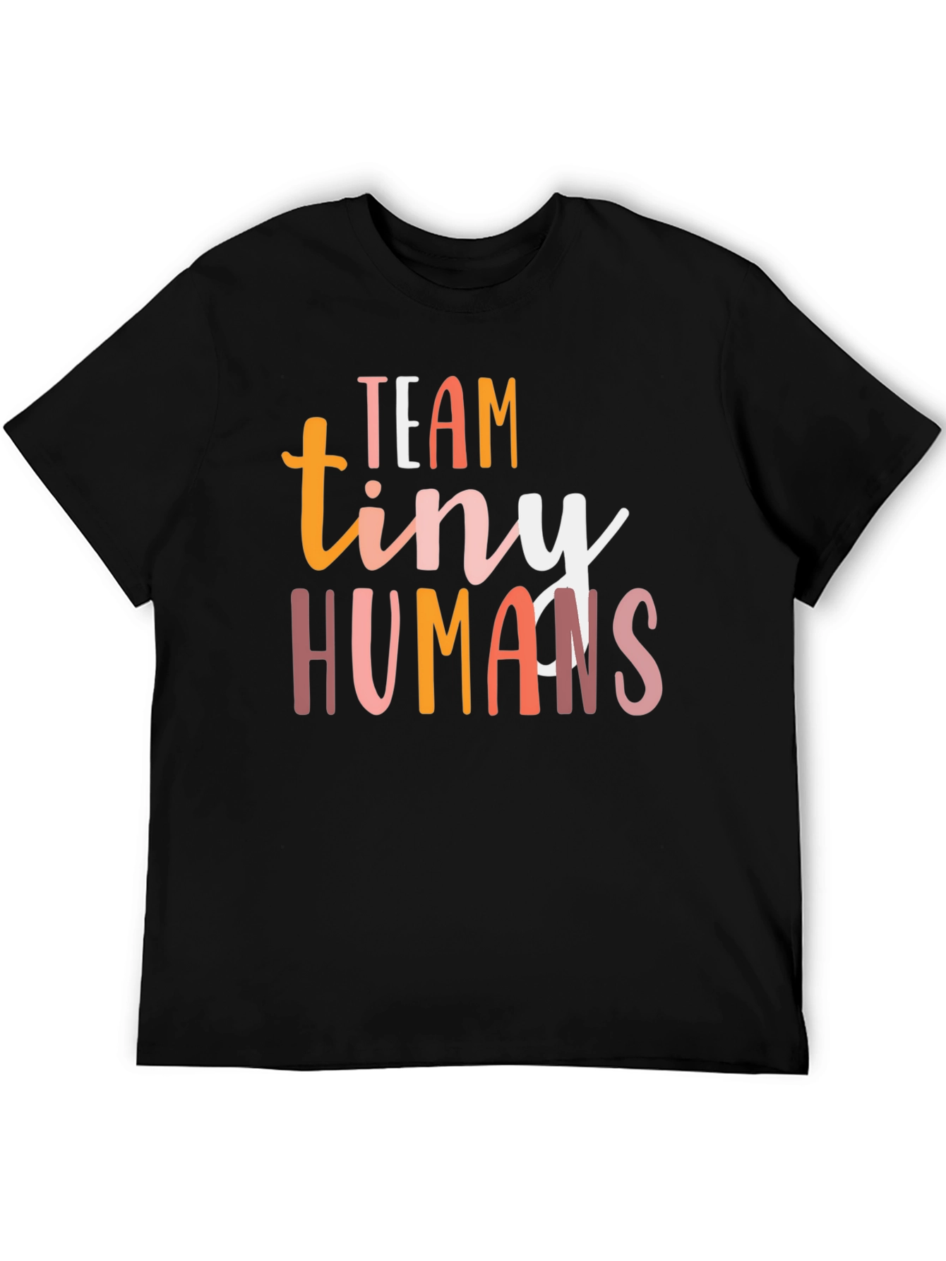 Black Team Tiny Humans Graphic Tee view 5