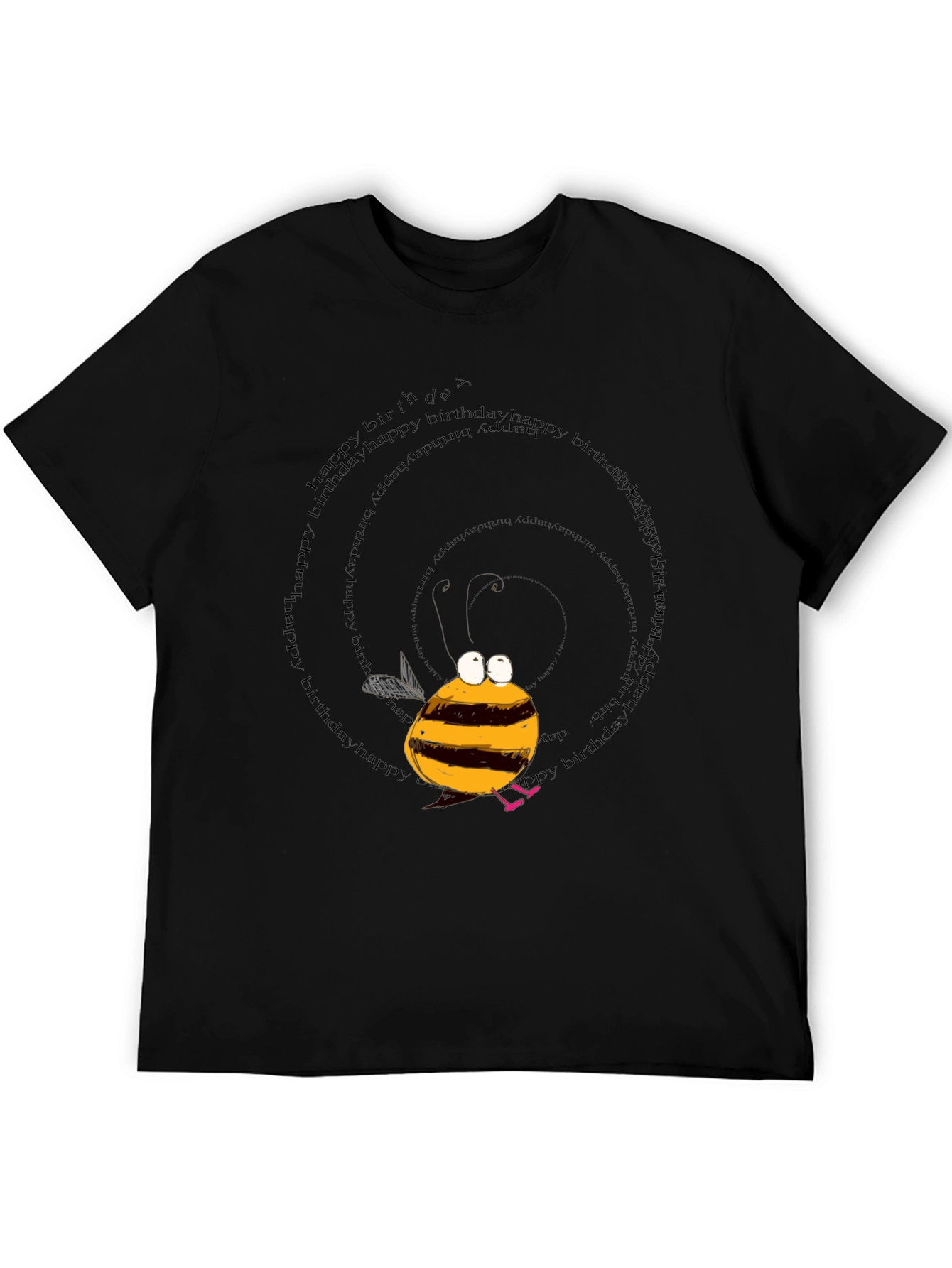 Black Birthday Bee Graphic T-Shirt view 5