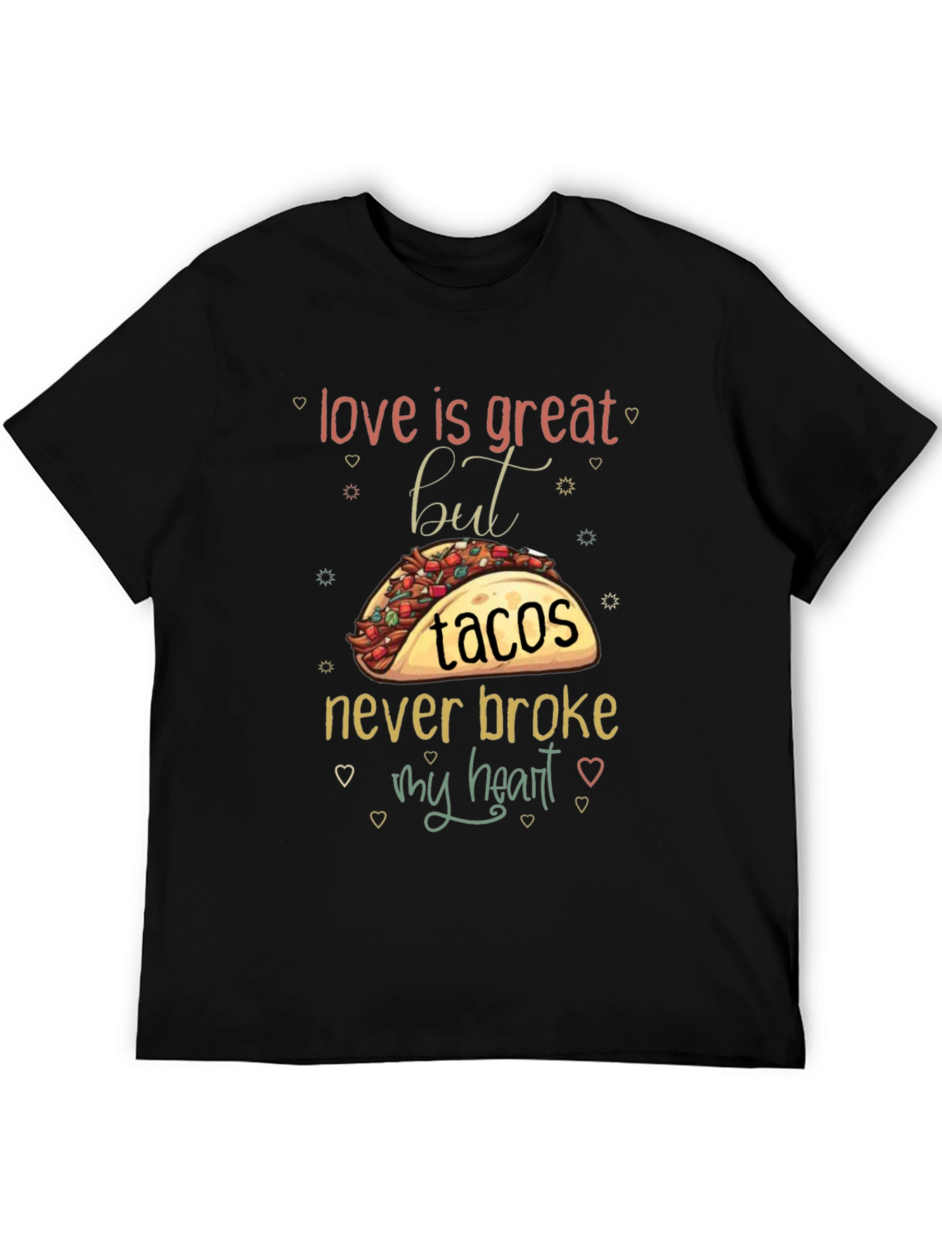 Black Love is Great But Tacos T-Shirt view 5