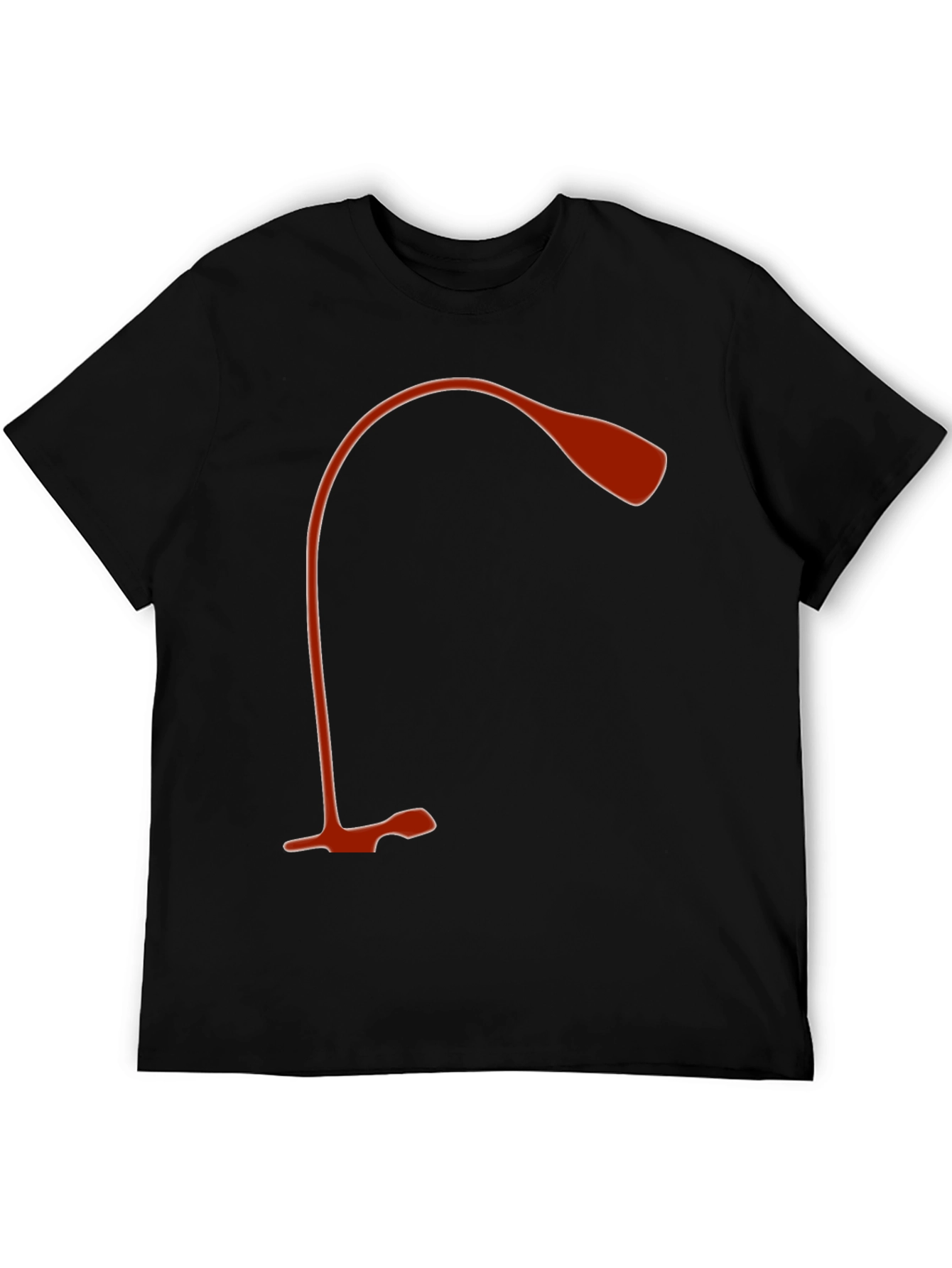 Black Modern Desk Lamp Graphic Tee - Black Cotton Shirt view 5