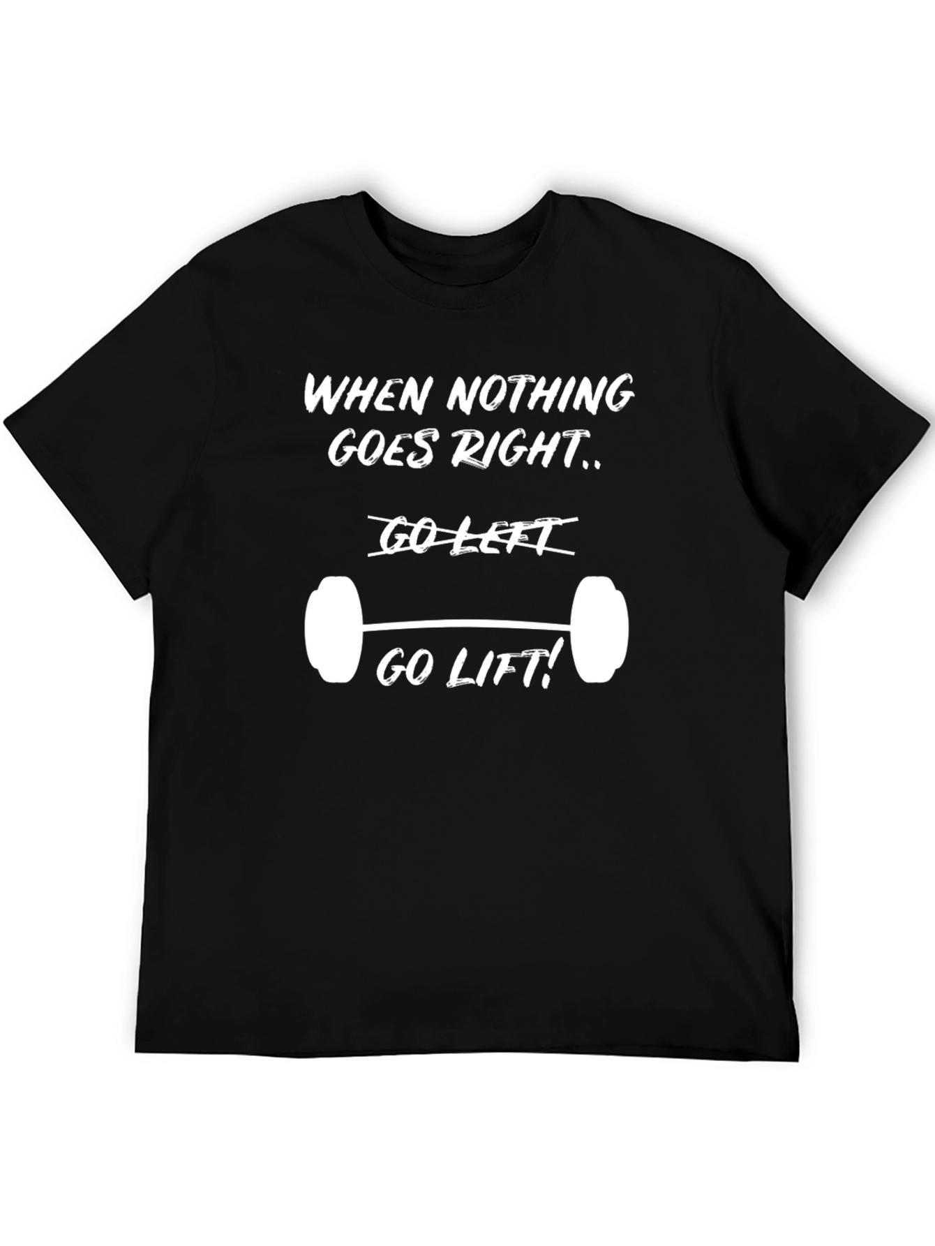 Black Humorous Workout Motivation T-Shirt view 5