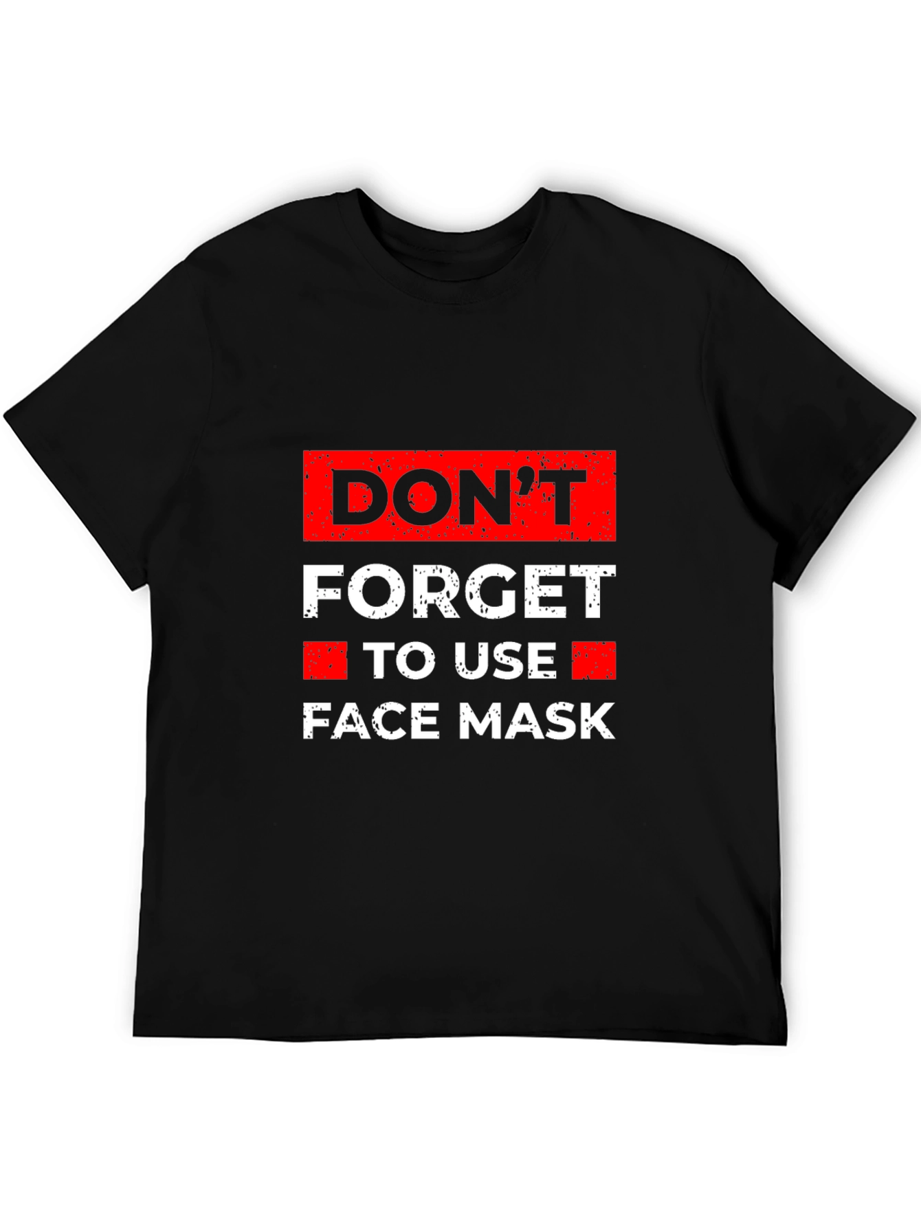Black Don't Forget Face Mask Graphic Tee - Black view 5