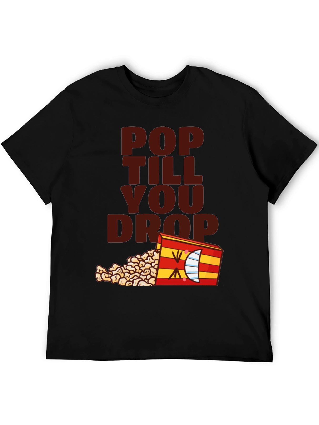 Black Pop Till You Drop T-Shirt - Black Novelty Tee view 5