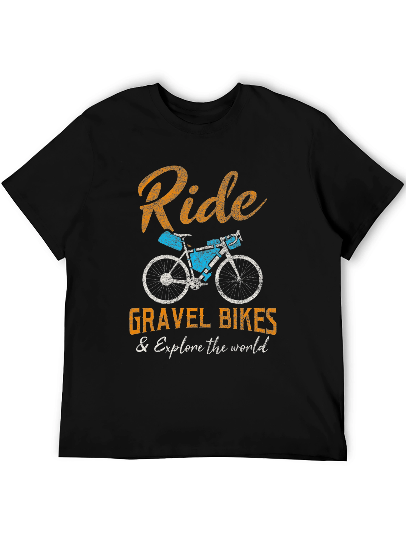 Black Ride Gravel Bikes & Explore T-Shirt view 5