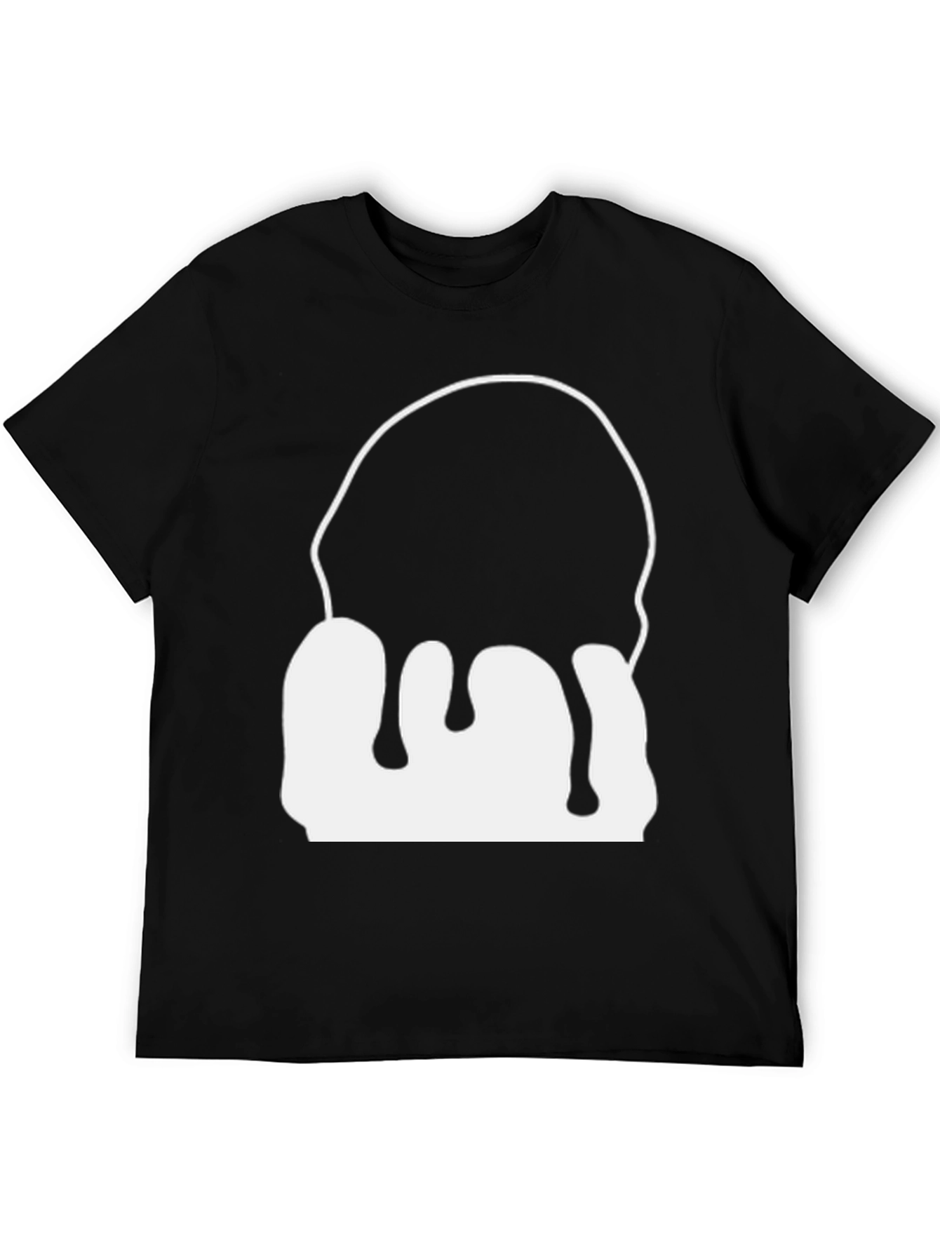 Black Dripping Graphic Black T-Shirt - Modern Style view 5