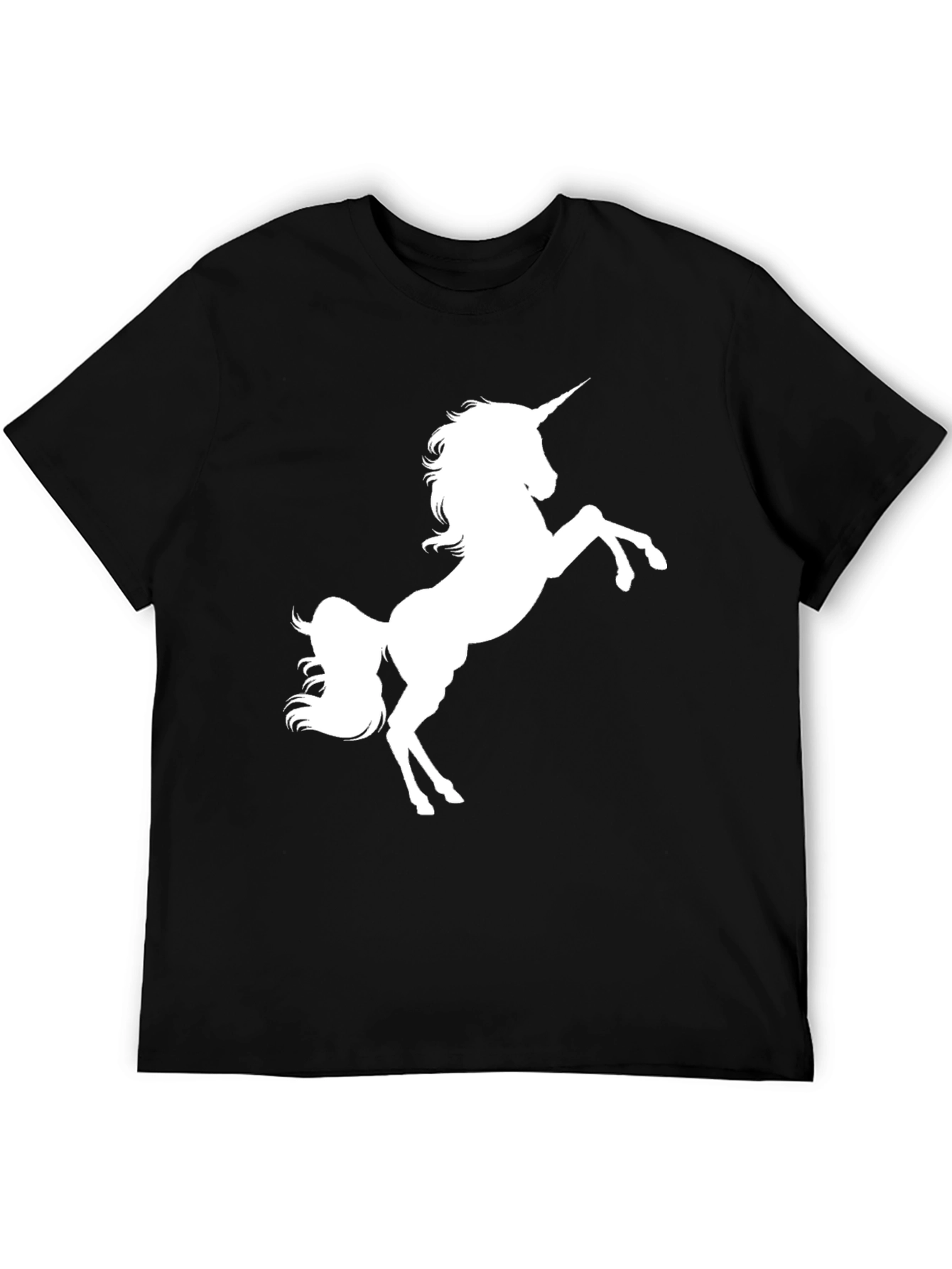 Black Unicorn Graphic Tee - Black Cotton Blend view 5