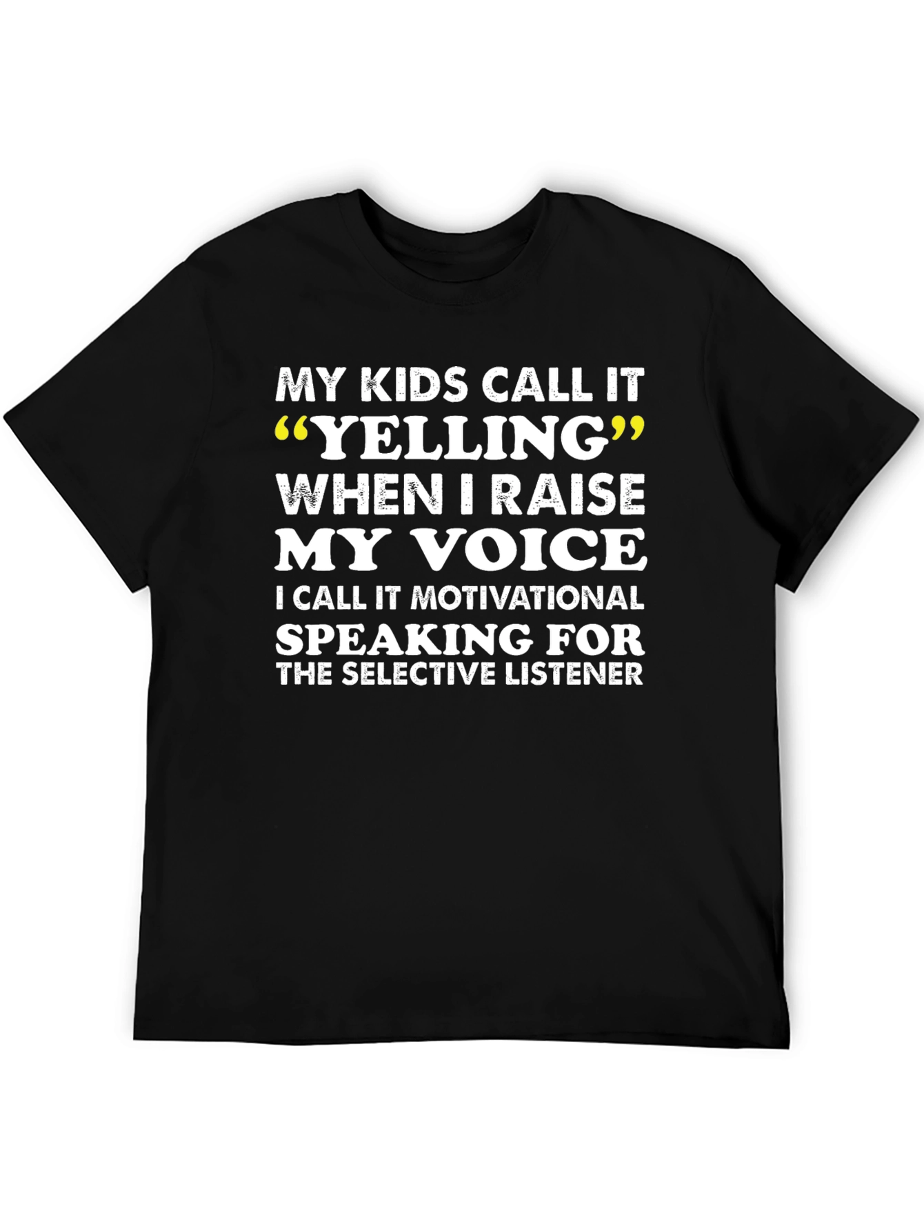 Black Motivational Speaking T-Shirt: My Kids Call It Yelling view 5